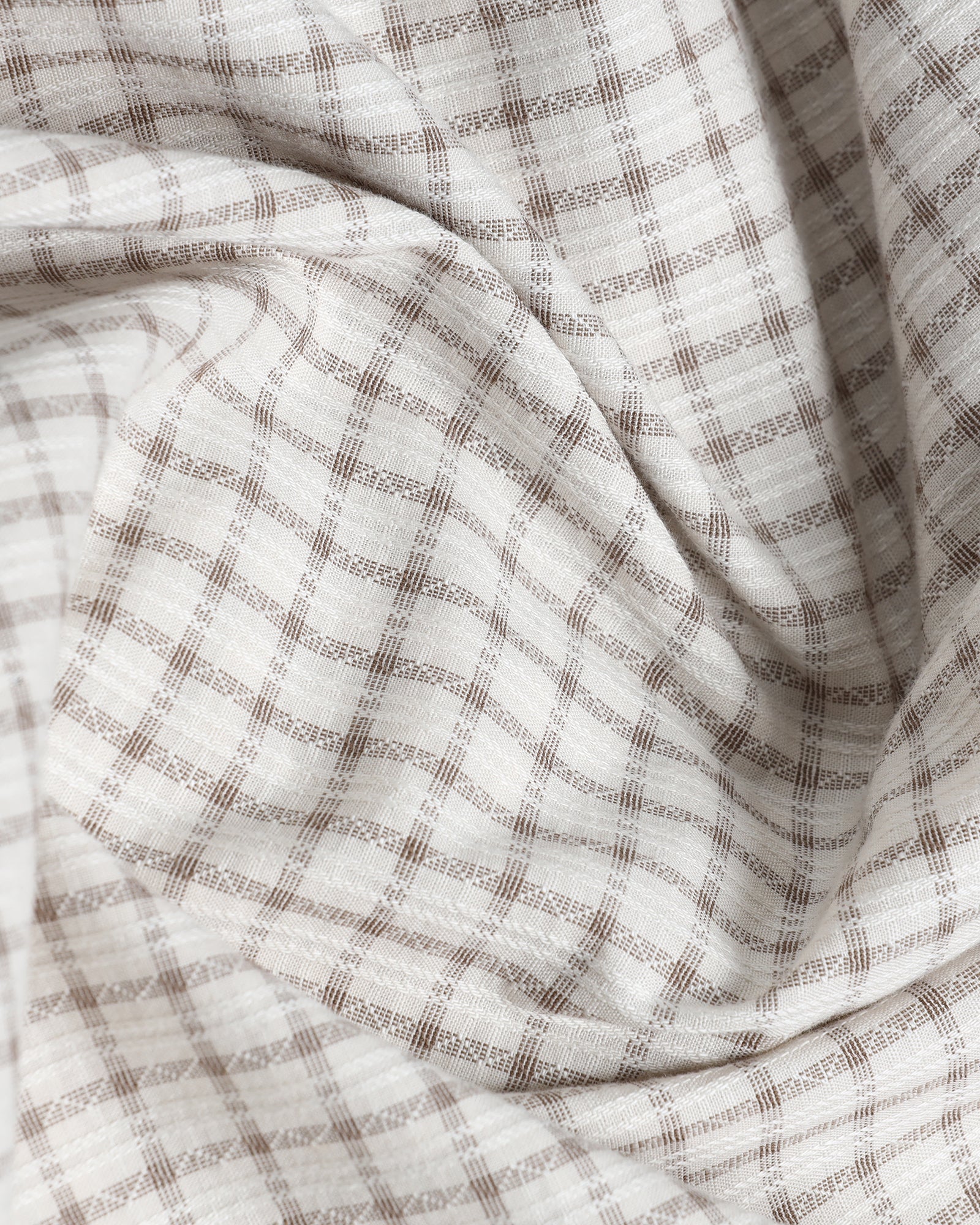 Off White Check Shirt - Nusa