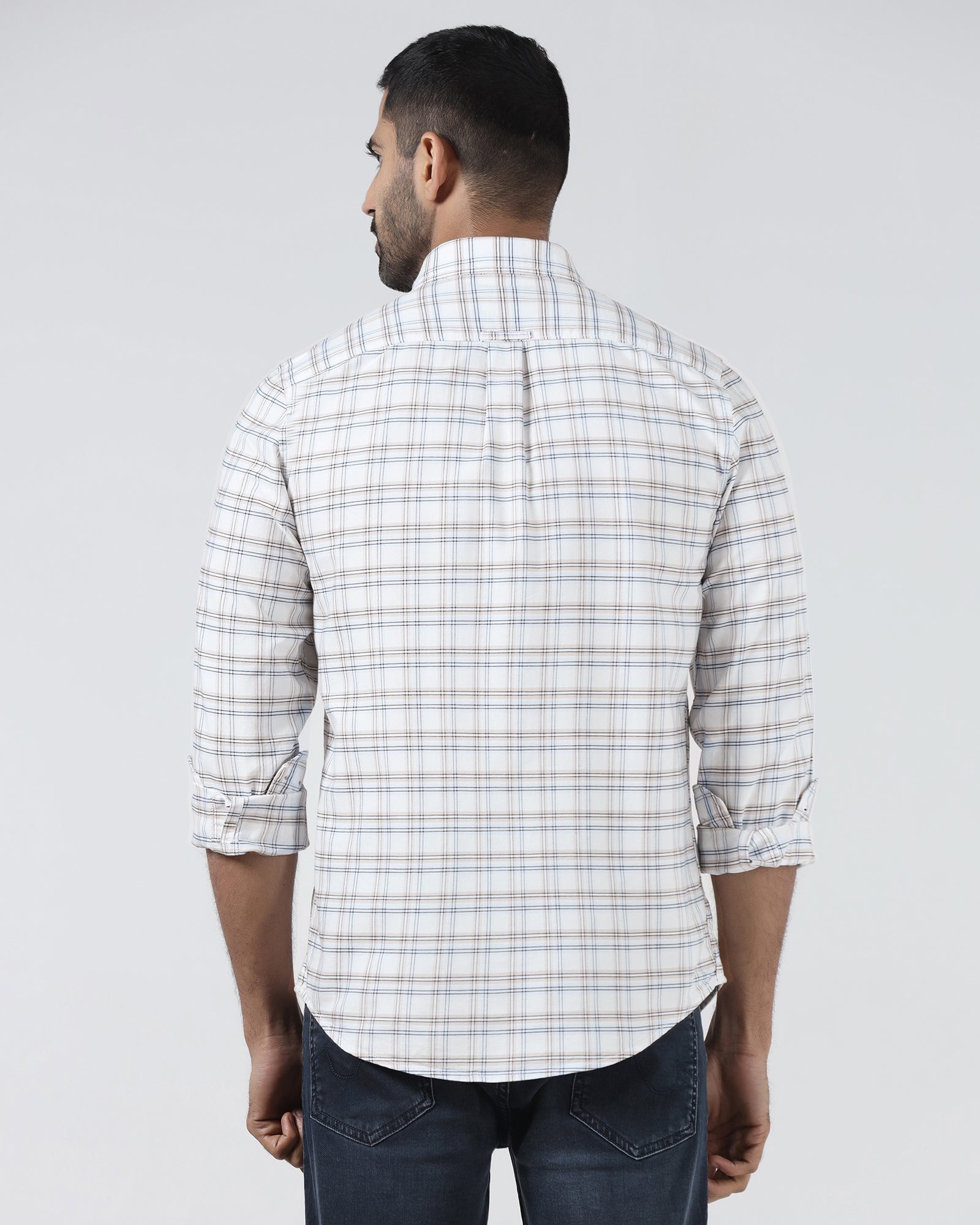 Off White Check Shirt - Valento