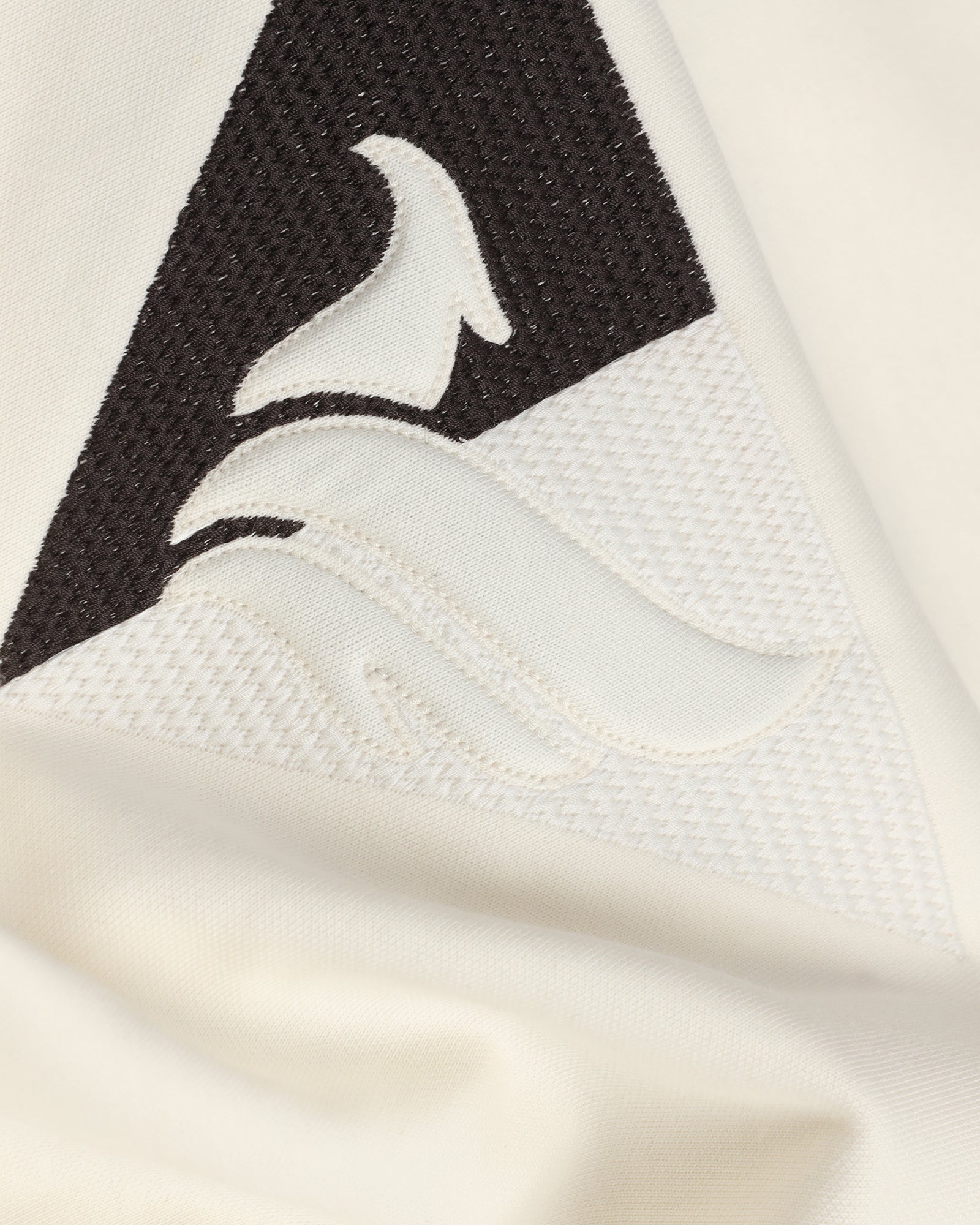 Off White Crew Neck Solid Sweatshirt - Bling