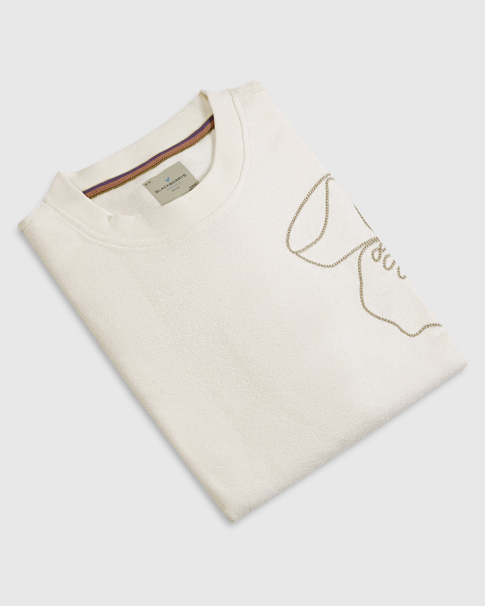 Off White Relaxed Fit Printed T-Shirt - Abio