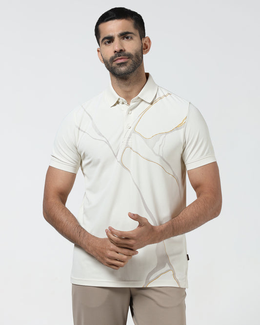 Off White TechPro Printed Polo - Snape