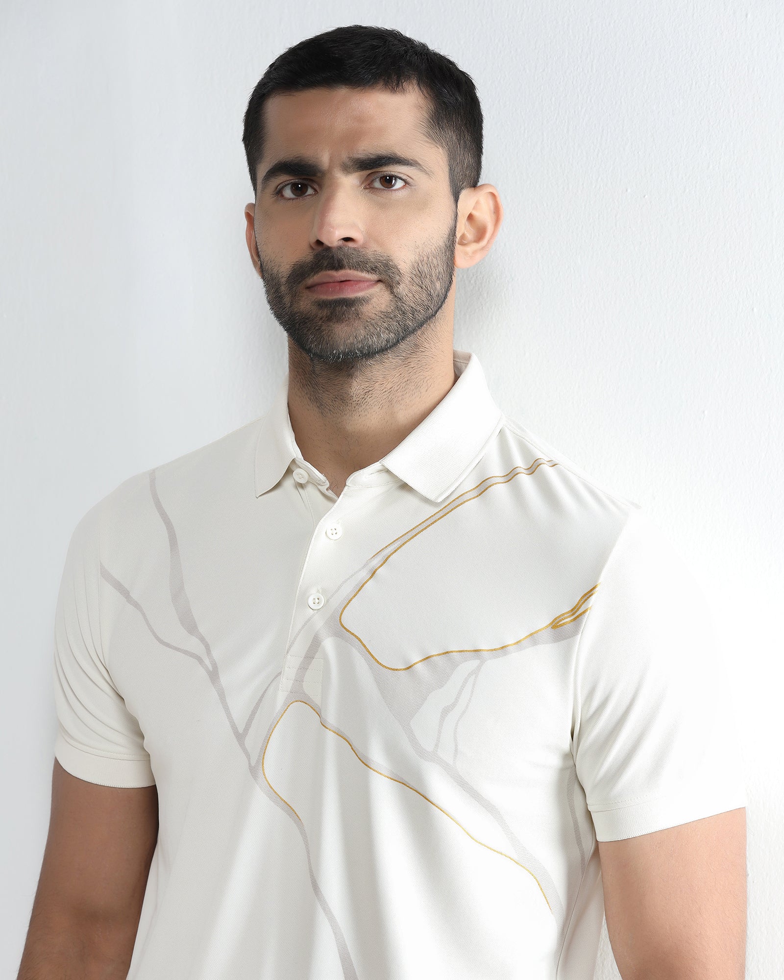 Off White TechPro Printed Polo - Snape