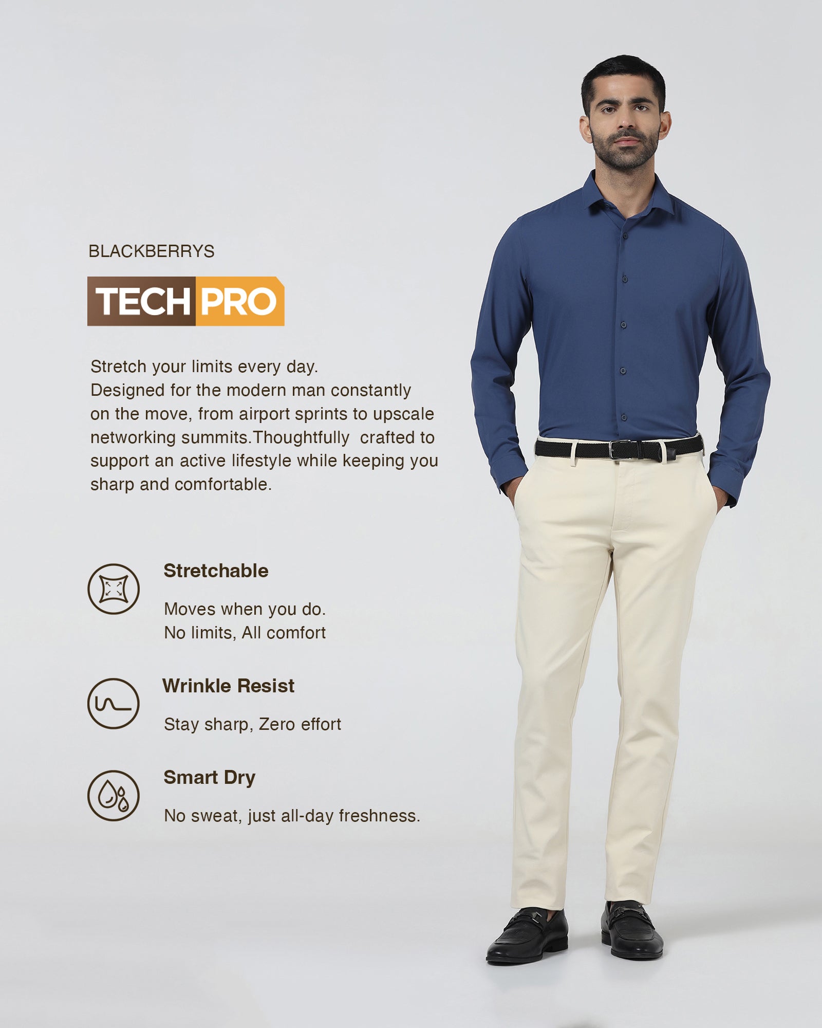 Off White TechPro Textured Khakis - Pando
