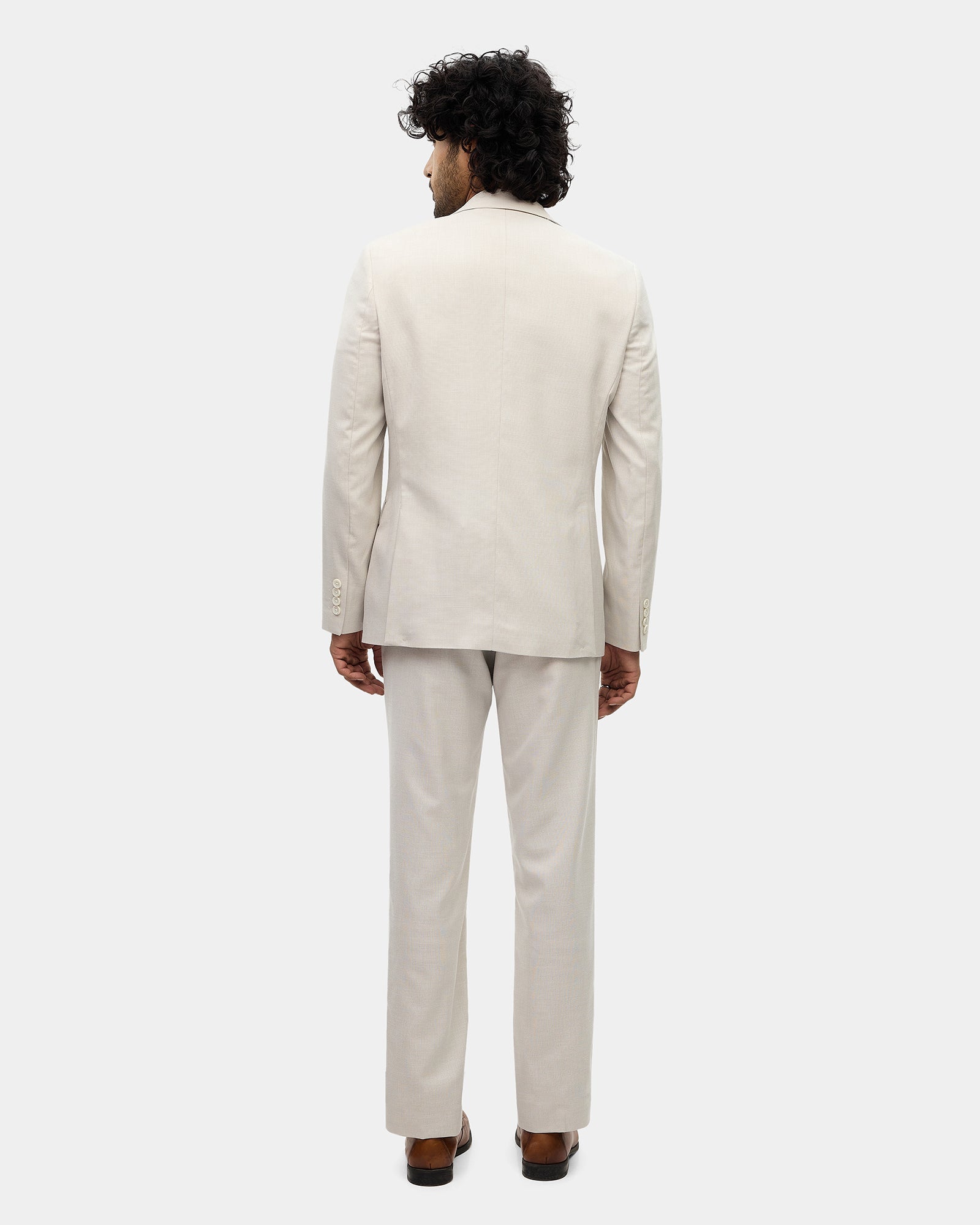 Off White Two Piece Textured Suit - Heckle