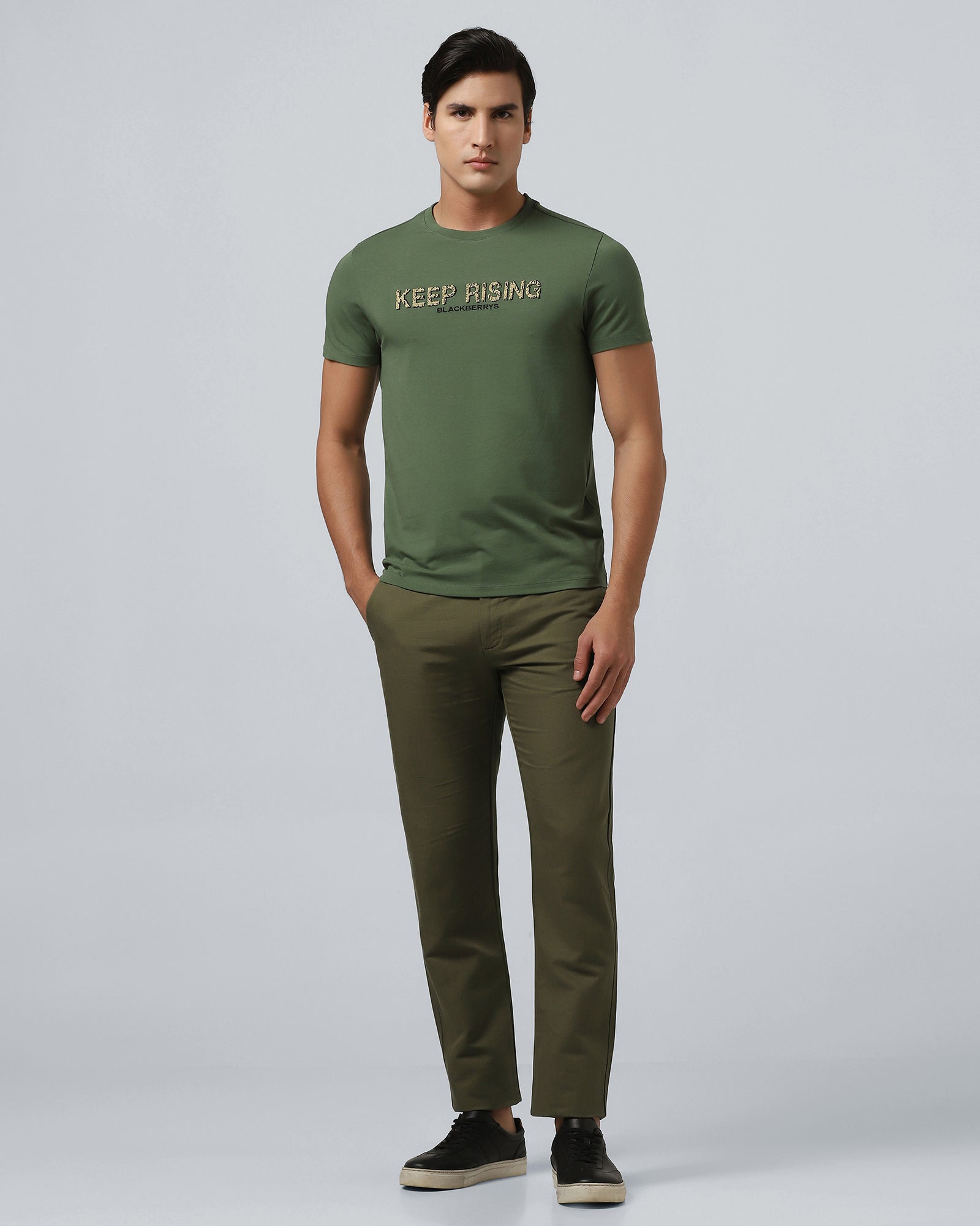 Olive Linen Solid Khaki - Hazel