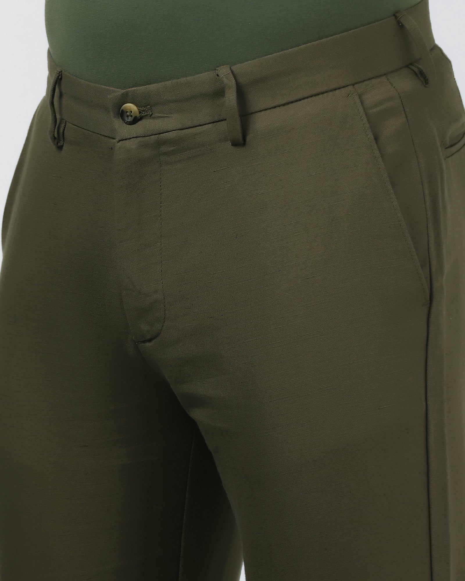 Olive Linen Solid Khaki - Hazel