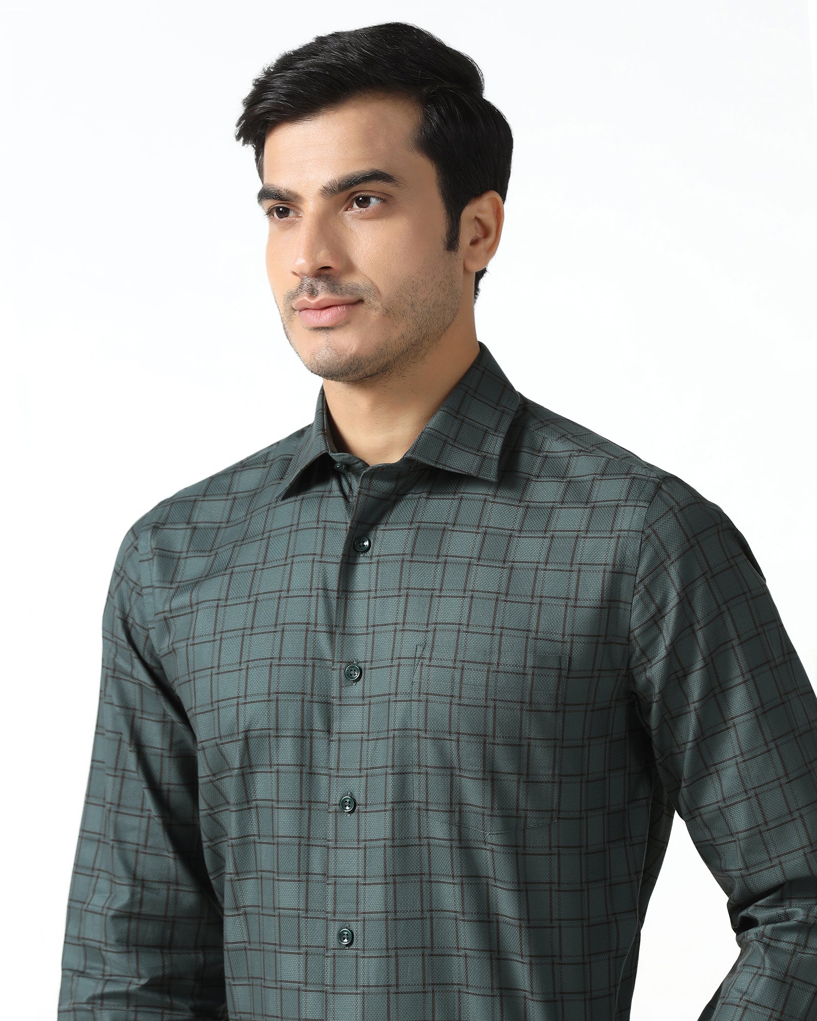 Olive Check Shirt - Ratio
