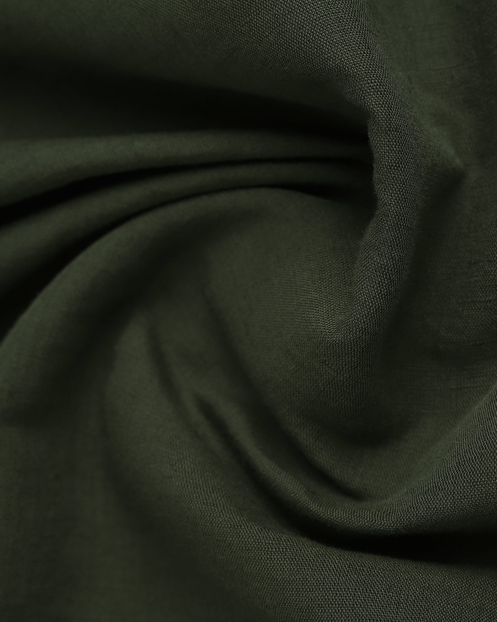 Olive Half Sleeve Linen Solid Shirt - Salmon