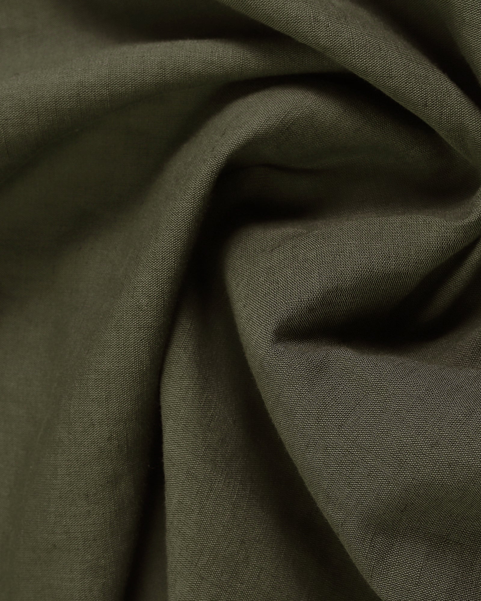 Olive Linen Solid Shirt - Salmon