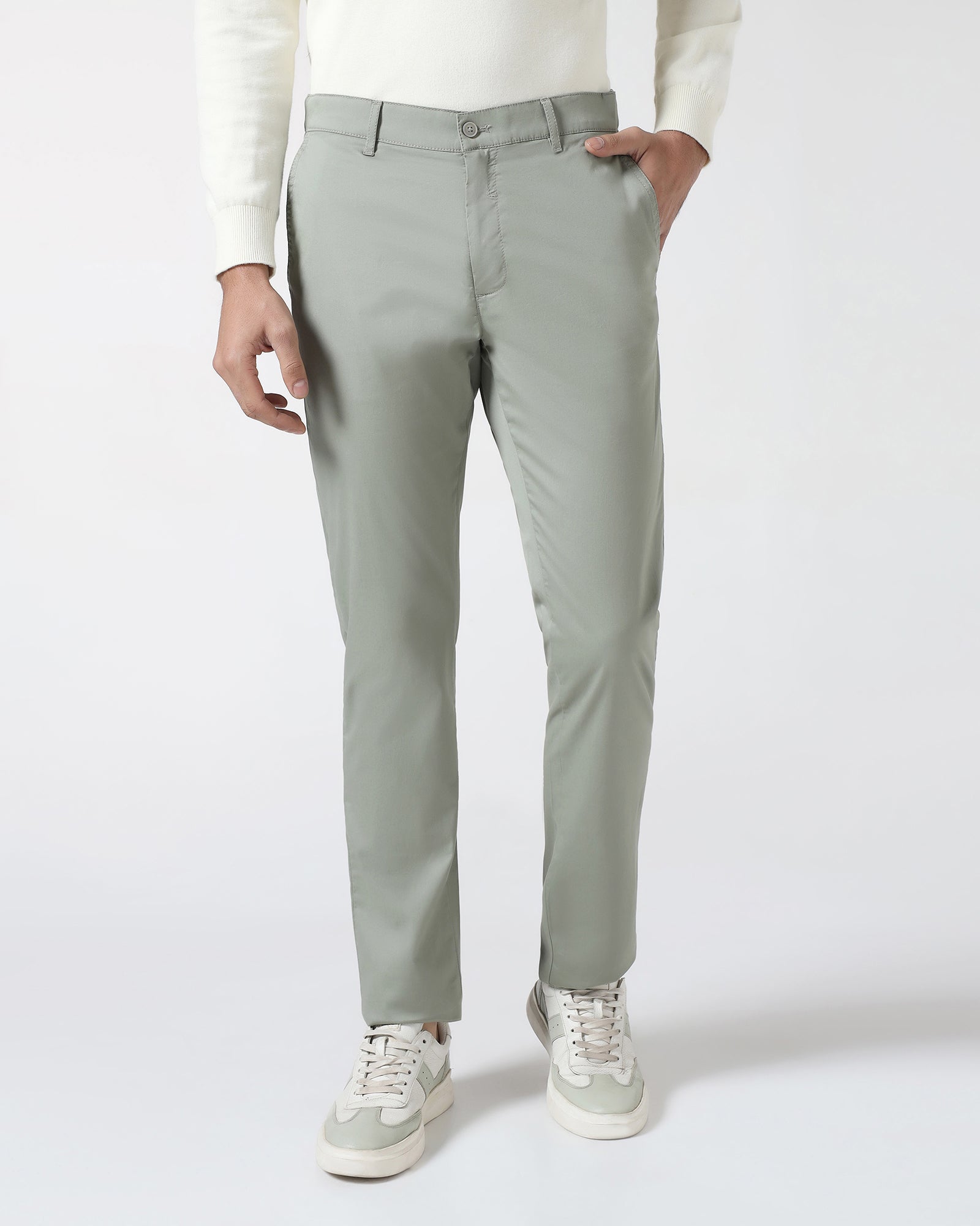 Olive Solid Khakis - Hemlock