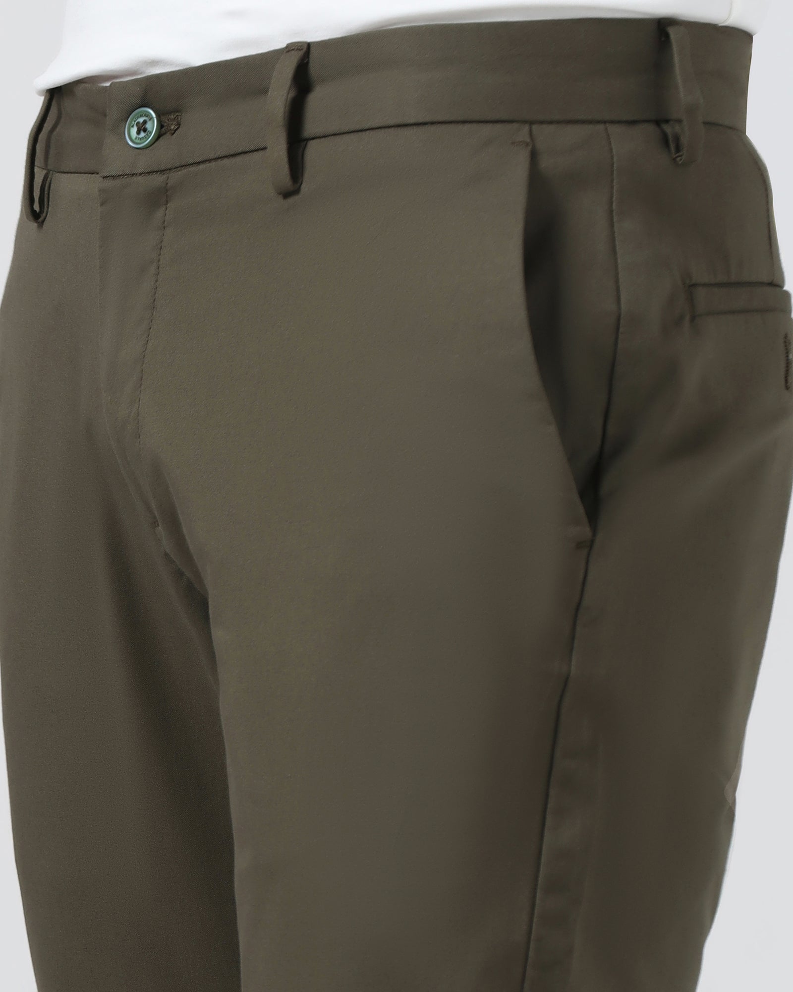 Olive Solid Khakis - Elba