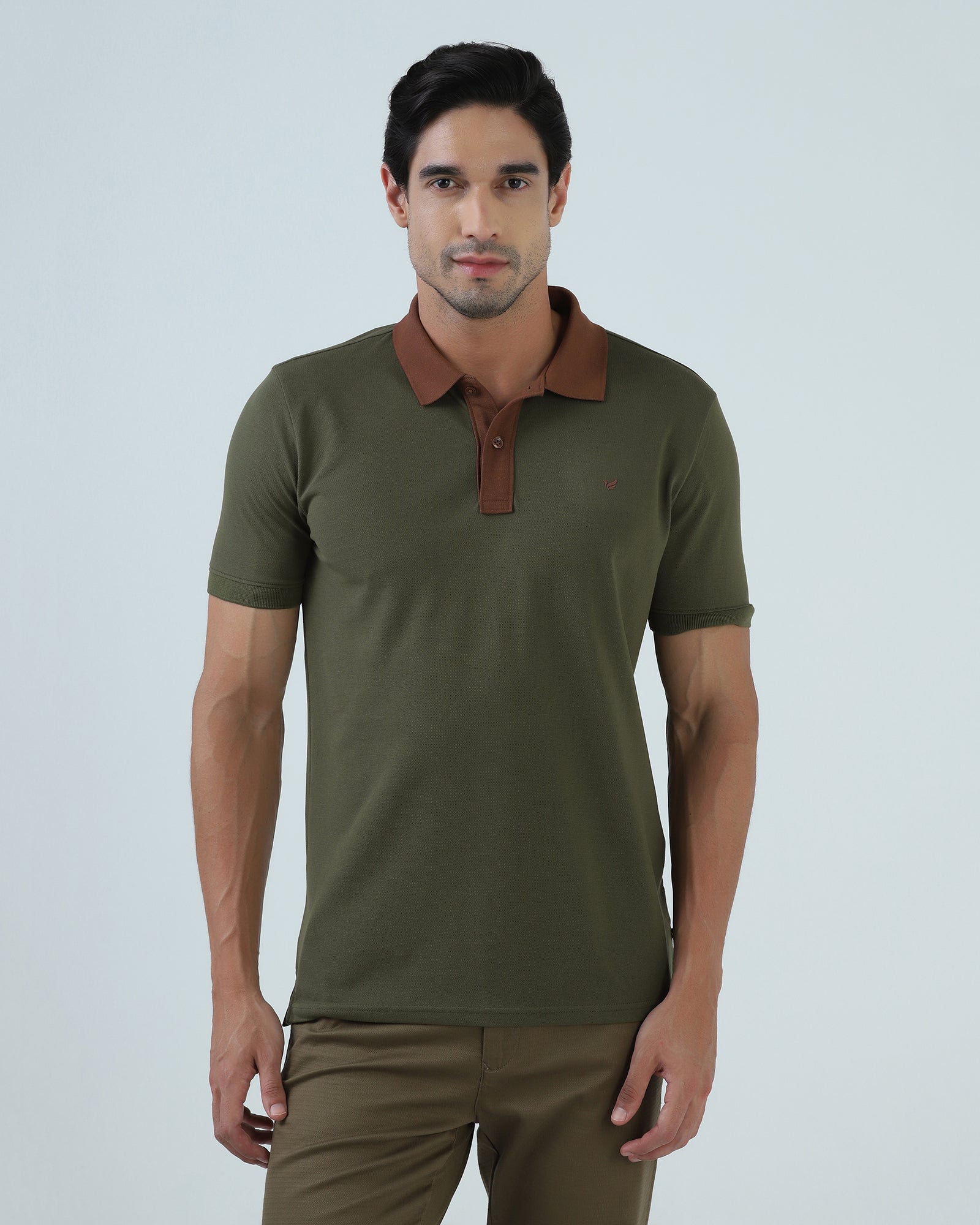 Olive Solid Polo - Lono