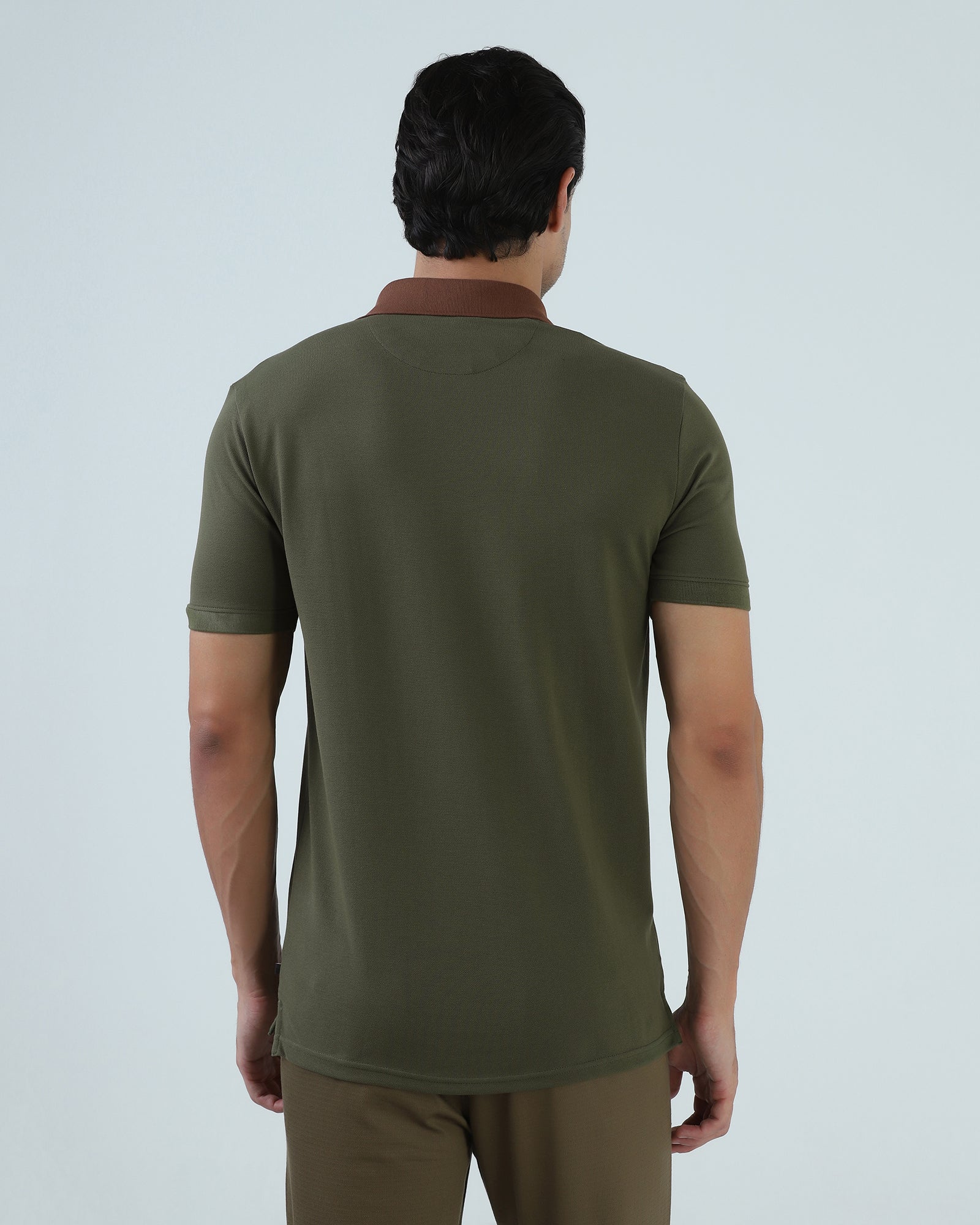 Olive Solid Polo - Lono