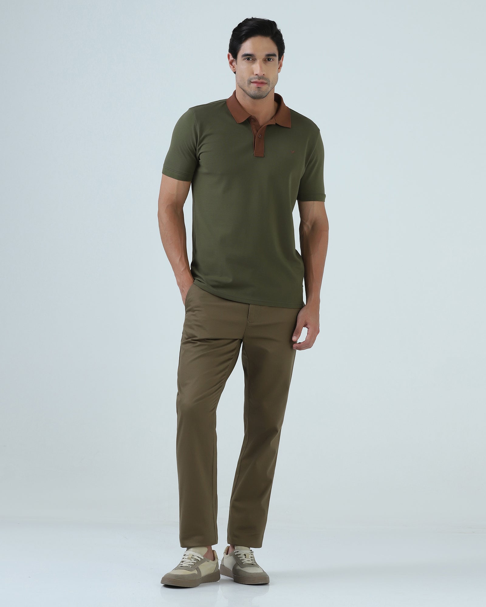 Olive Solid Polo - Lono