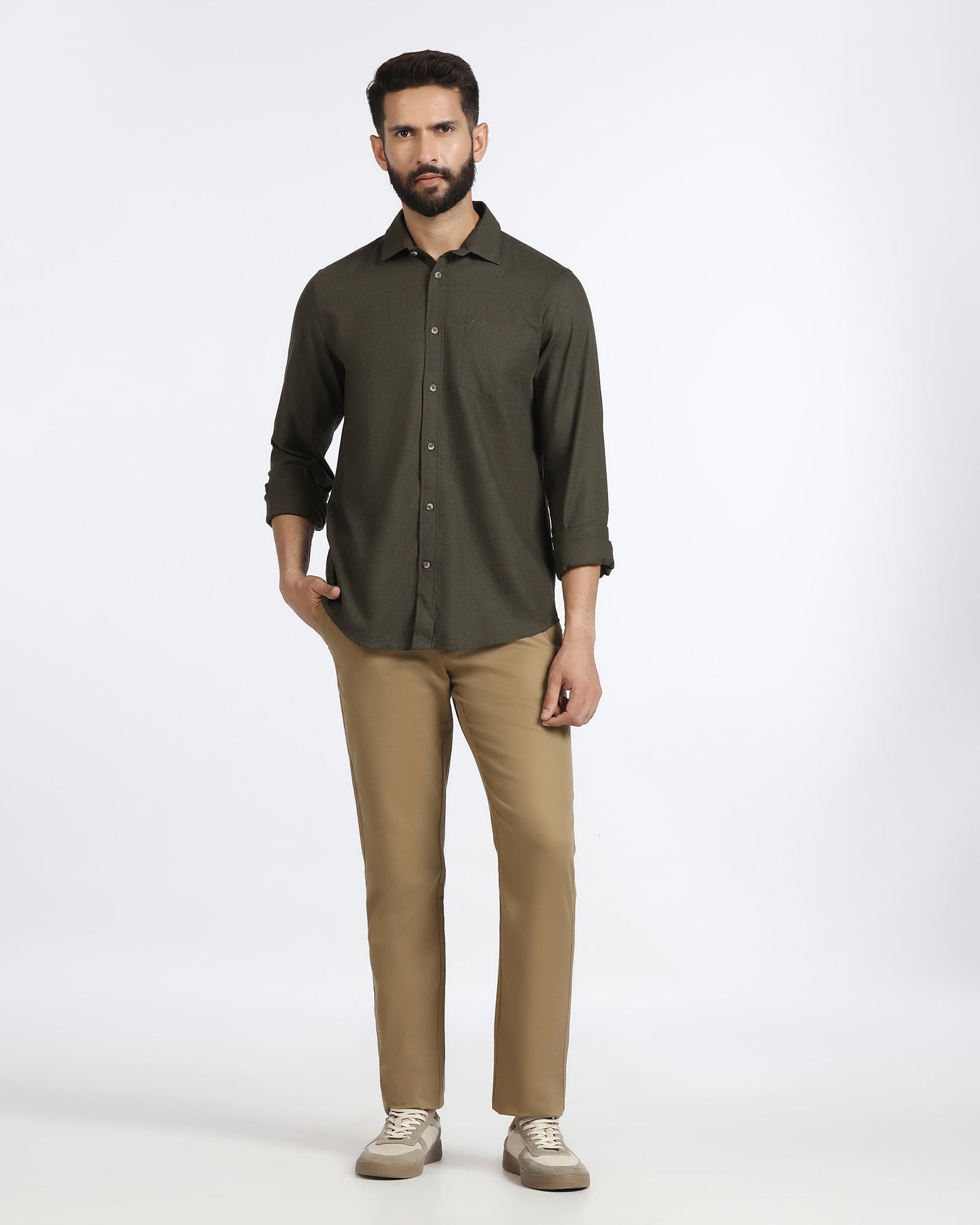 Olive Solid Shirt - Lenox