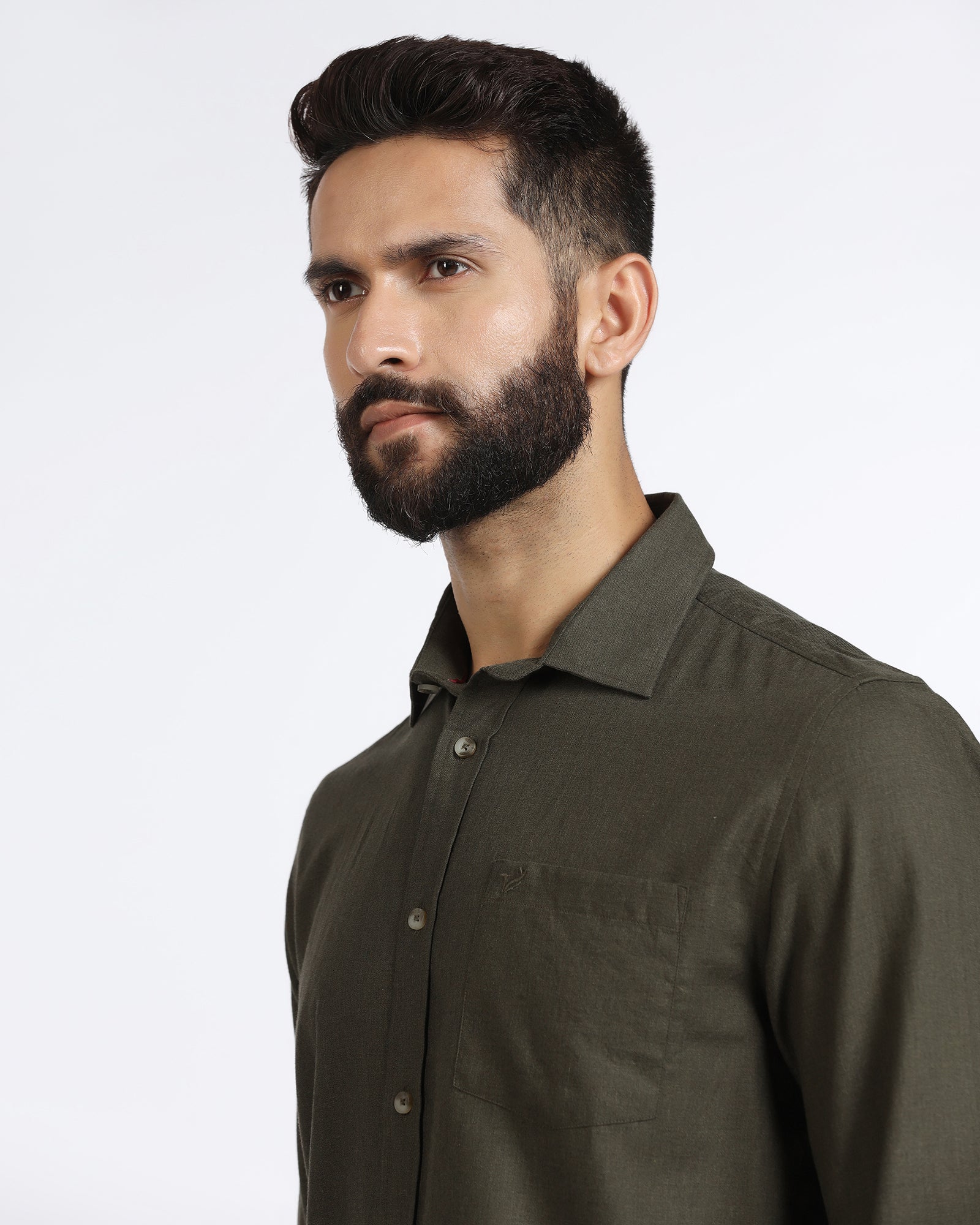 Olive Solid Shirt - Lenox