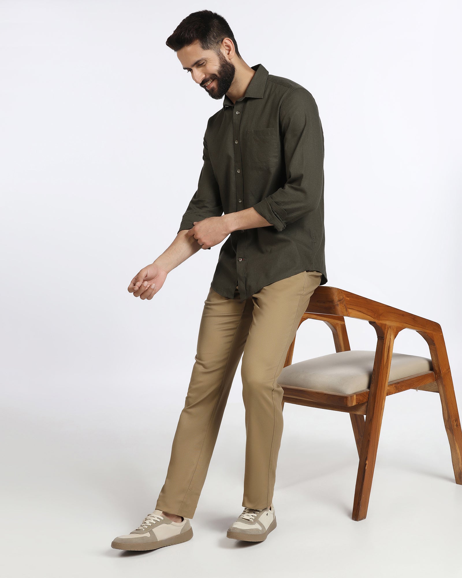 Olive Solid Shirt - Lenox