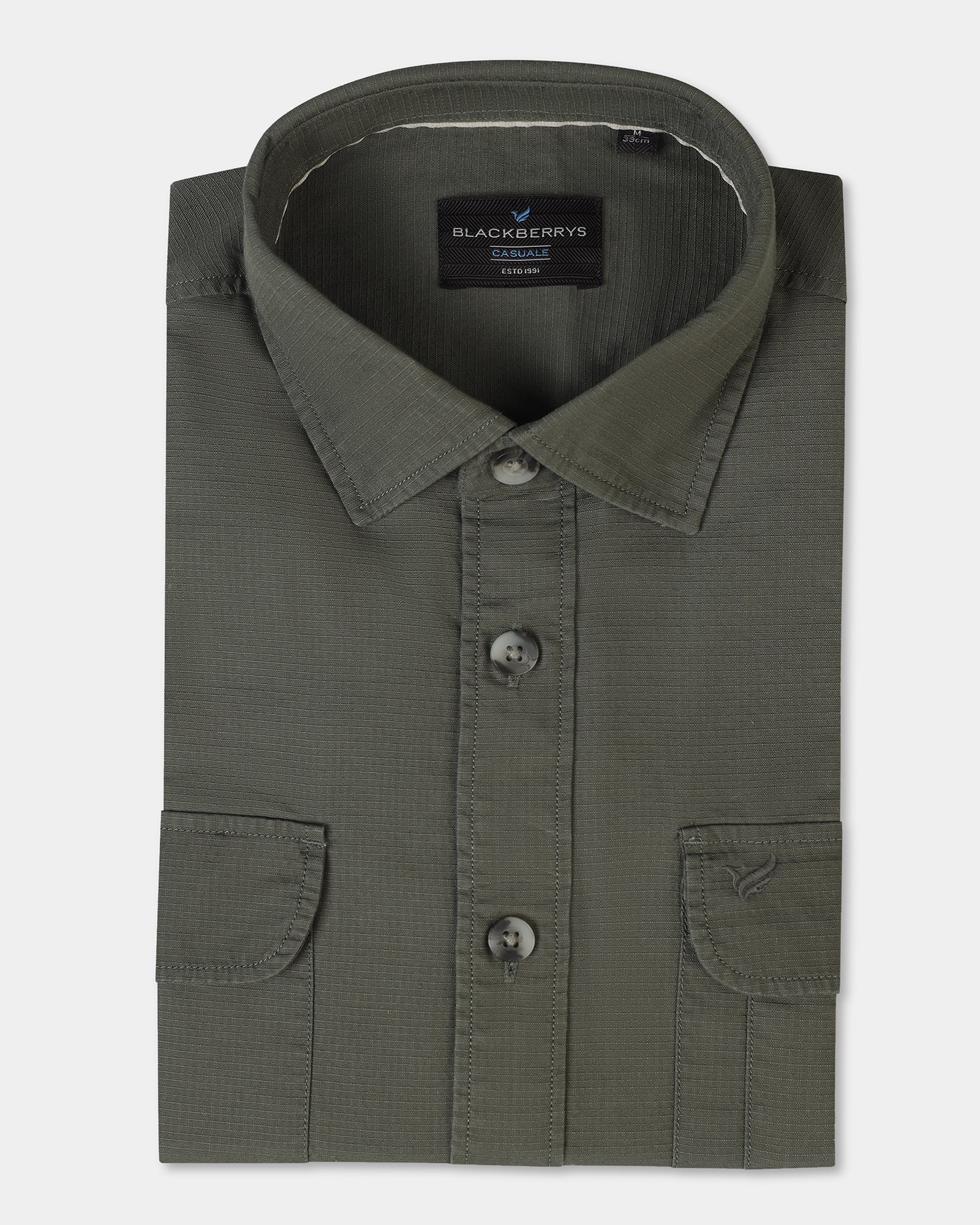 Olive Solid Shirt - Renob