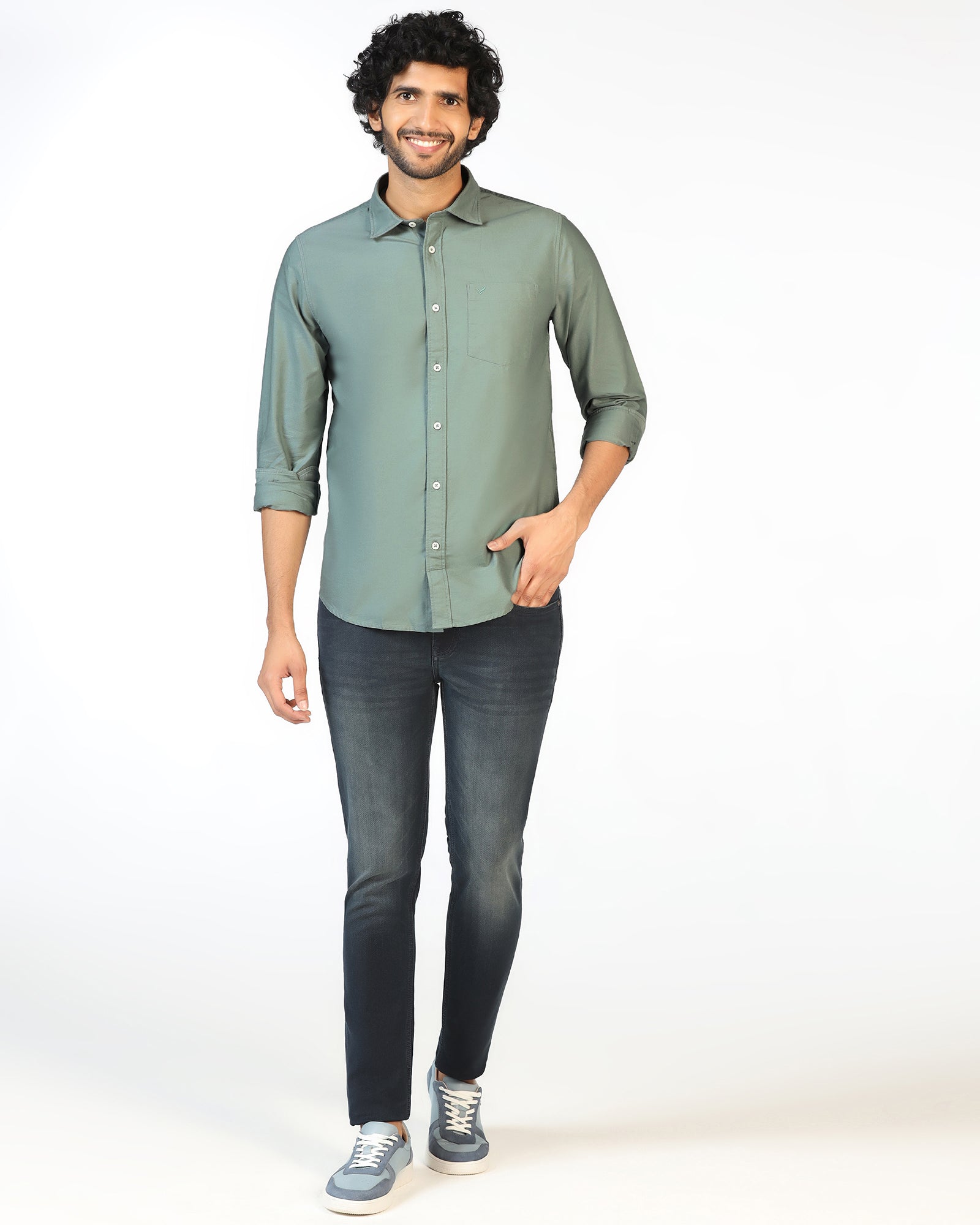 Olive Solid Shirt - Solly