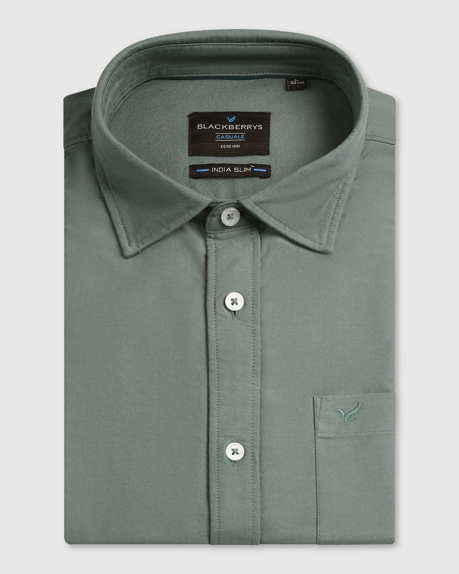 Olive Solid Shirt - Solly