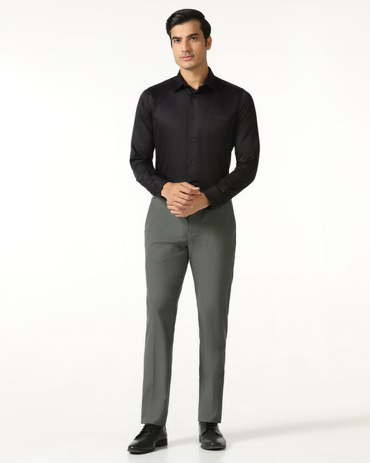 Olive Solid Trouser - Conor