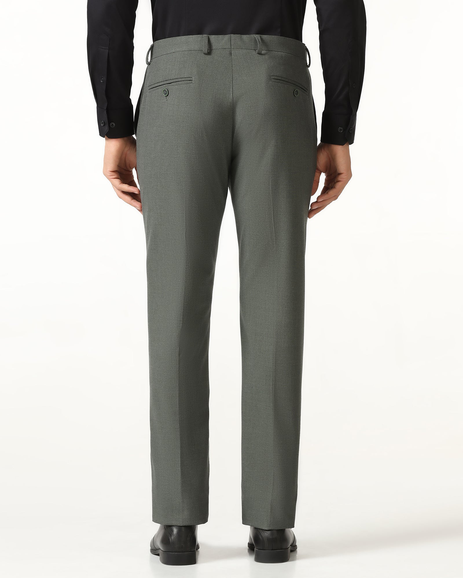 Olive Solid Trouser - Conor