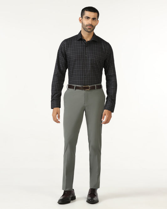 Olive Solid Trouser - Johny