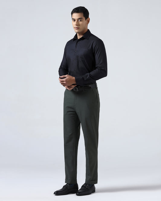 Olive Solid Trouser - Joshua