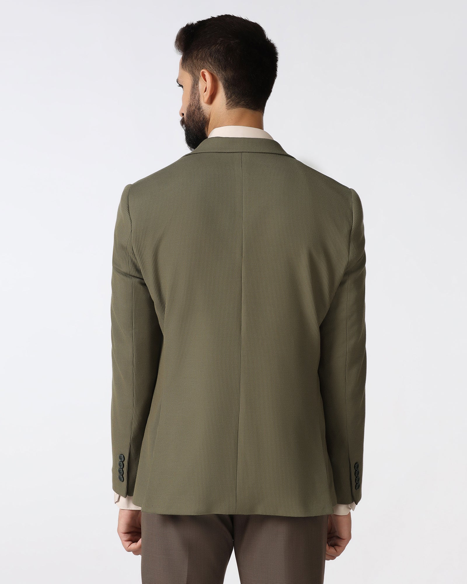 Olive Stripe Blazer - Ciroc