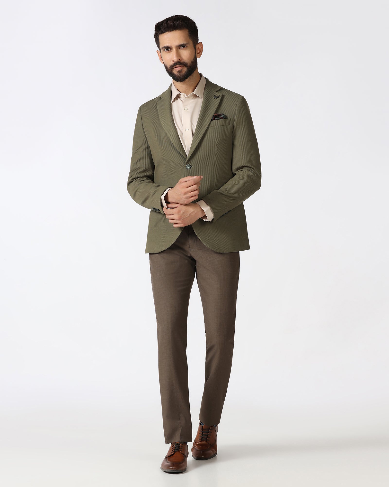 Olive Stripe Blazer - Ciroc