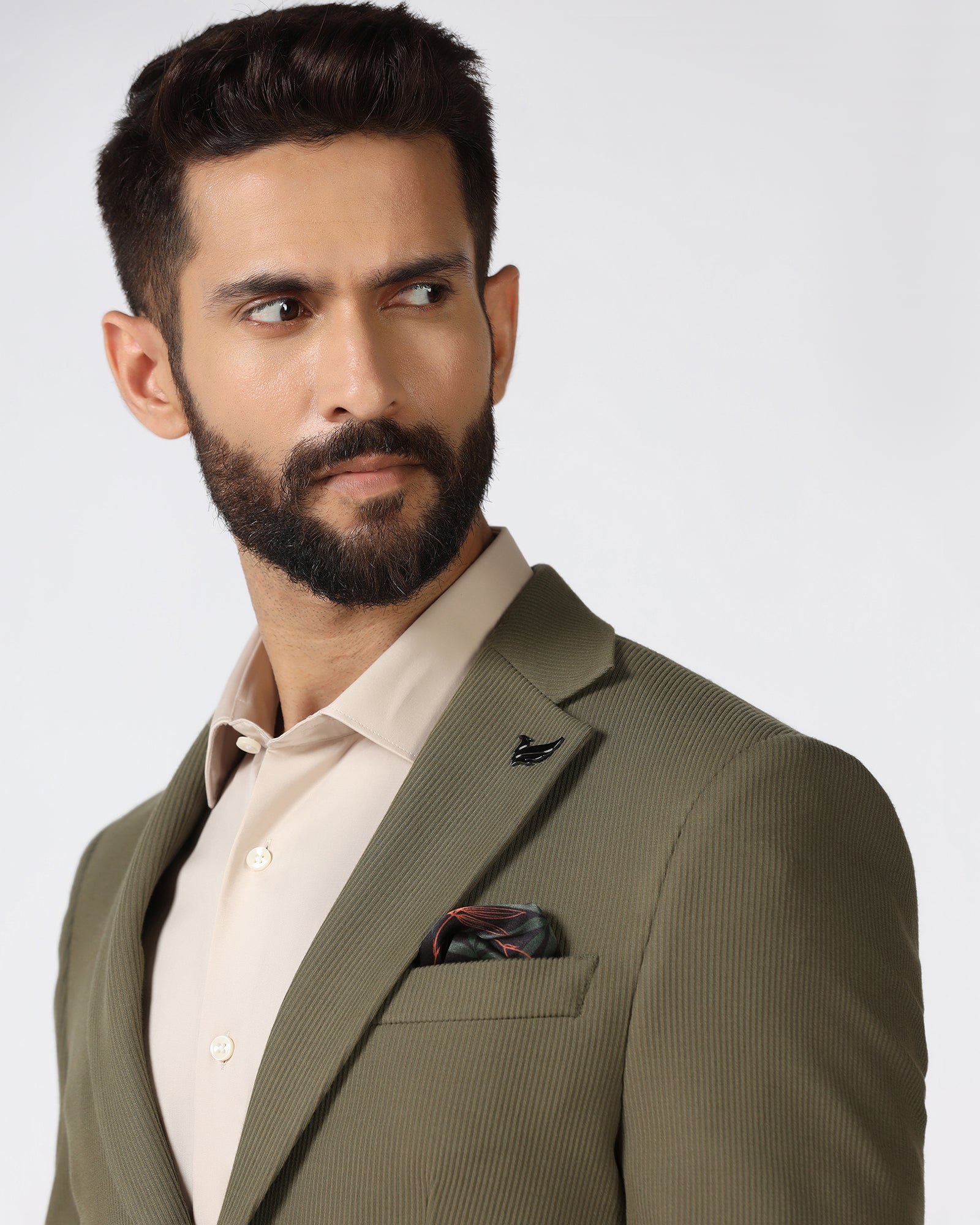 Olive Stripe Blazer - Ciroc