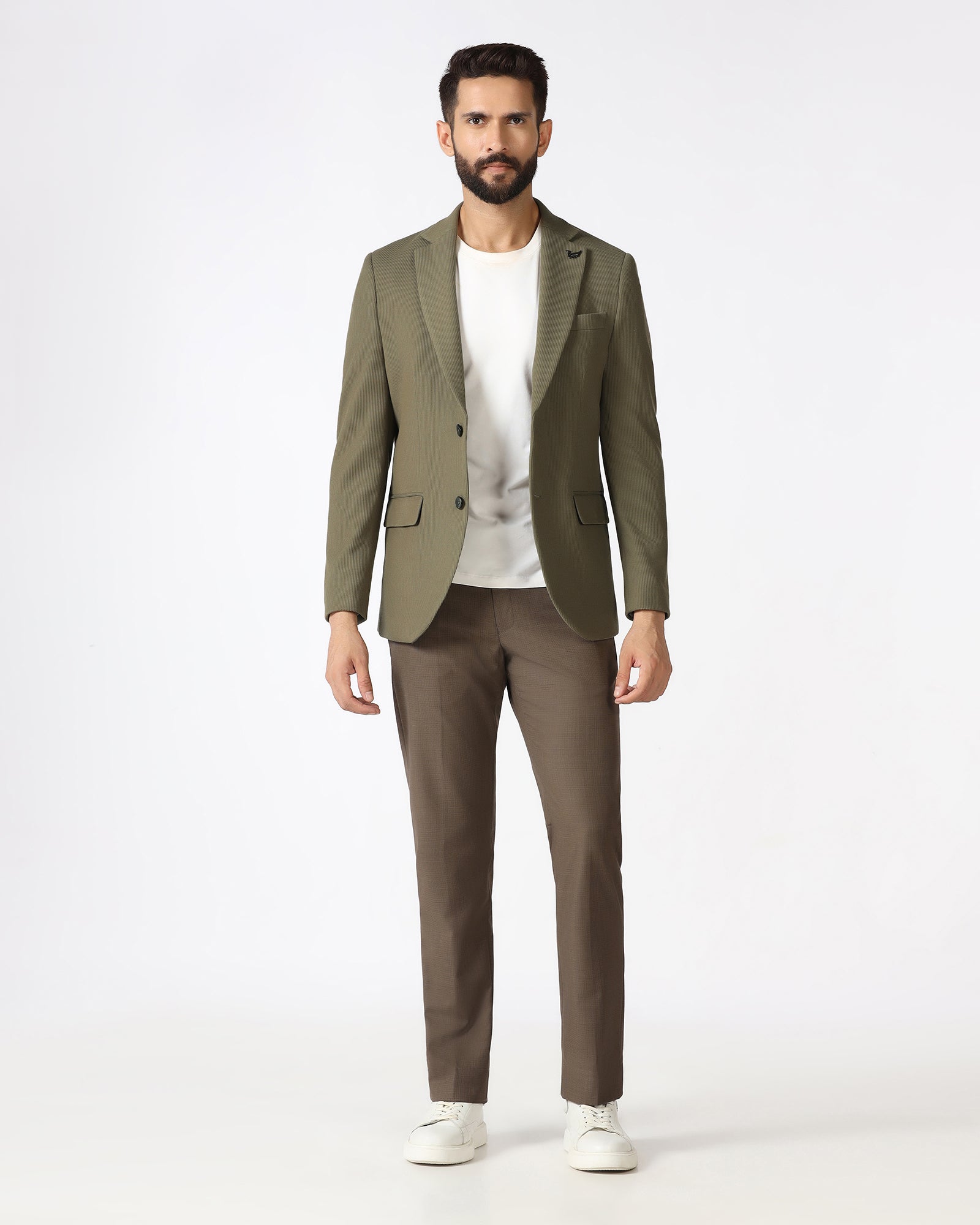 Olive Stripe Blazer - Ciroc