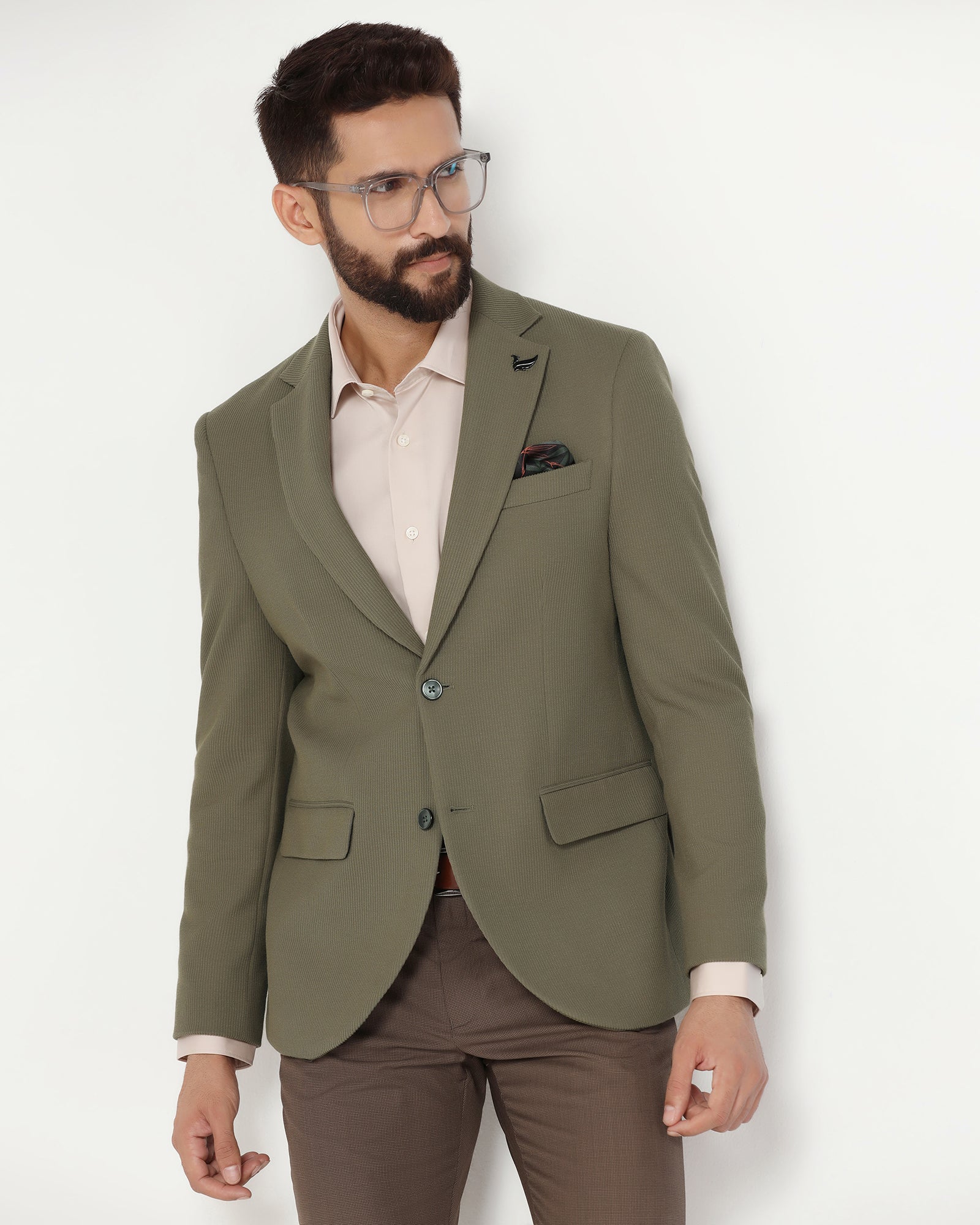 Olive Stripe Blazer - Ciroc