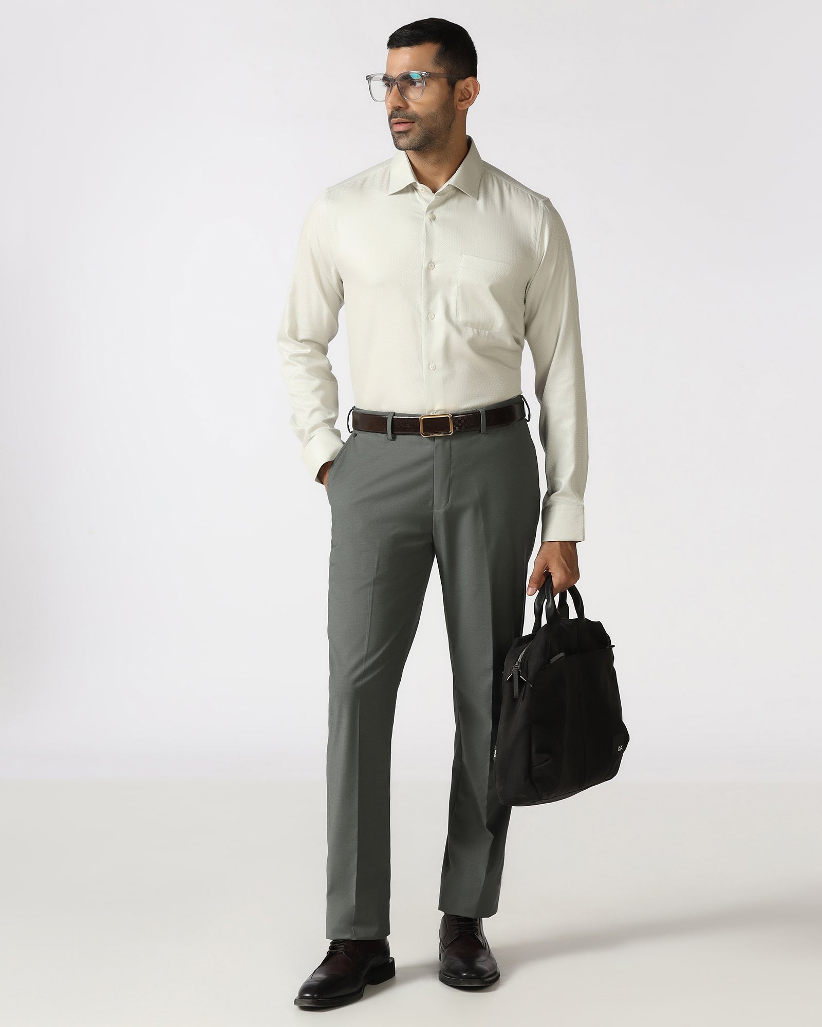 Olive Technowaist Solid Trouser - John