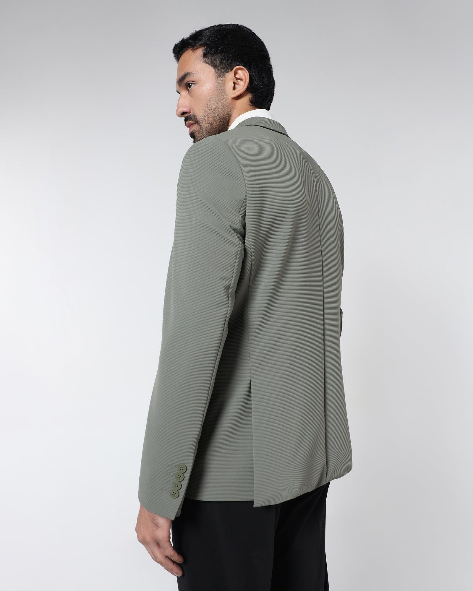 Olive TechPro Stripe Blazer - Siesta