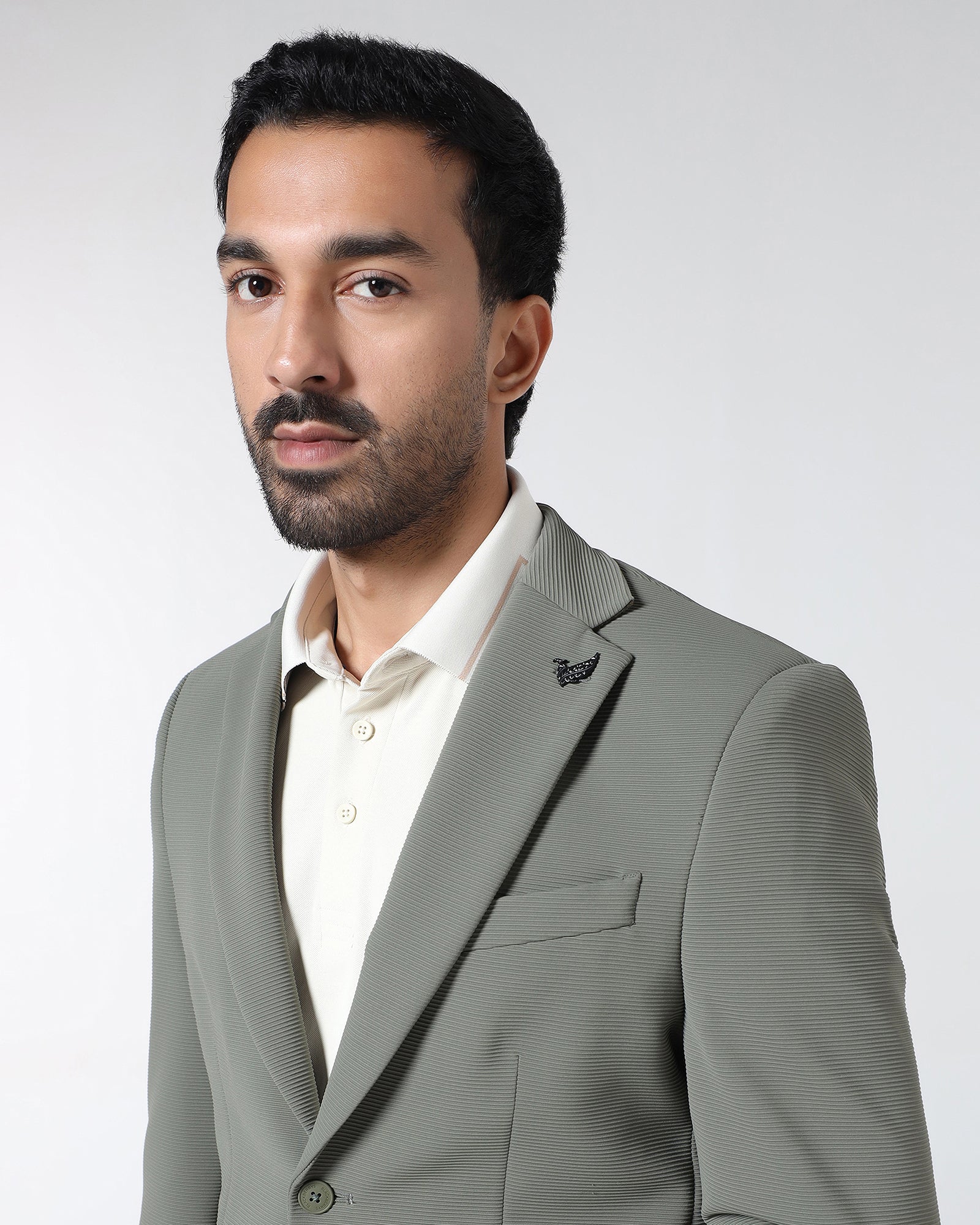 Olive TechPro Stripe Blazer - Siesta