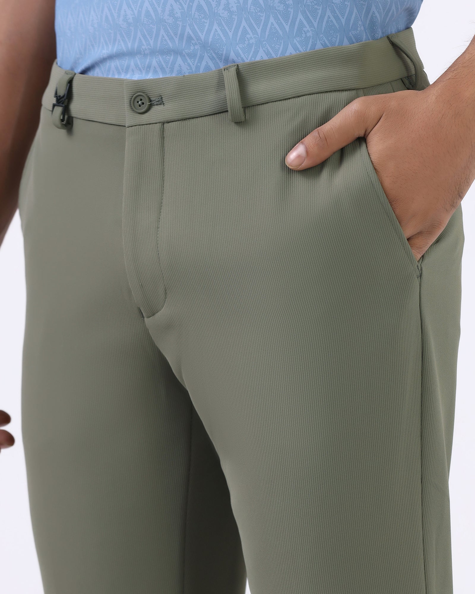 Olive TechPro Stripe Trouser - Martini