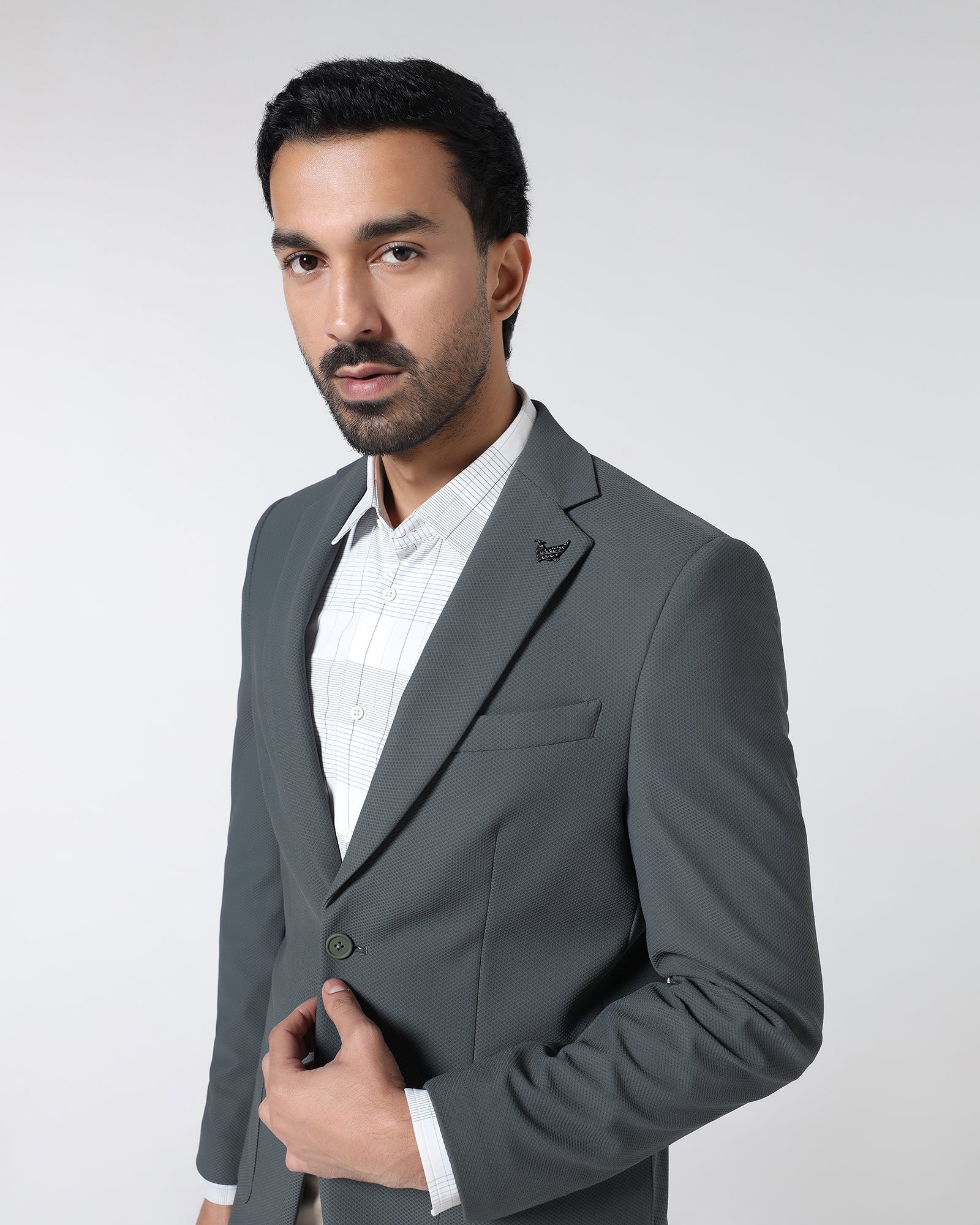 Olive TechPro Textured Blazer - Rodrygo