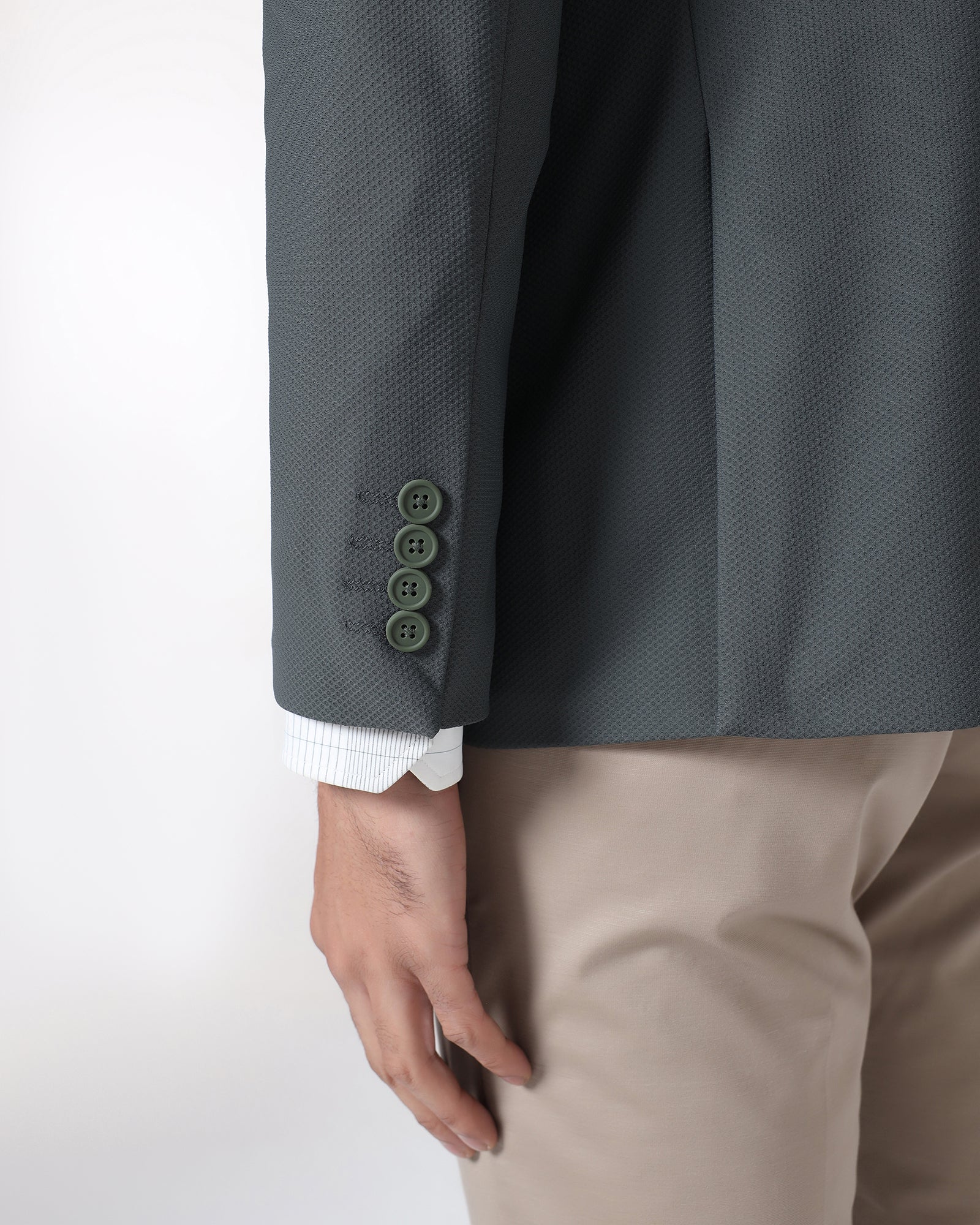 Olive TechPro Textured Blazer - Rodrygo