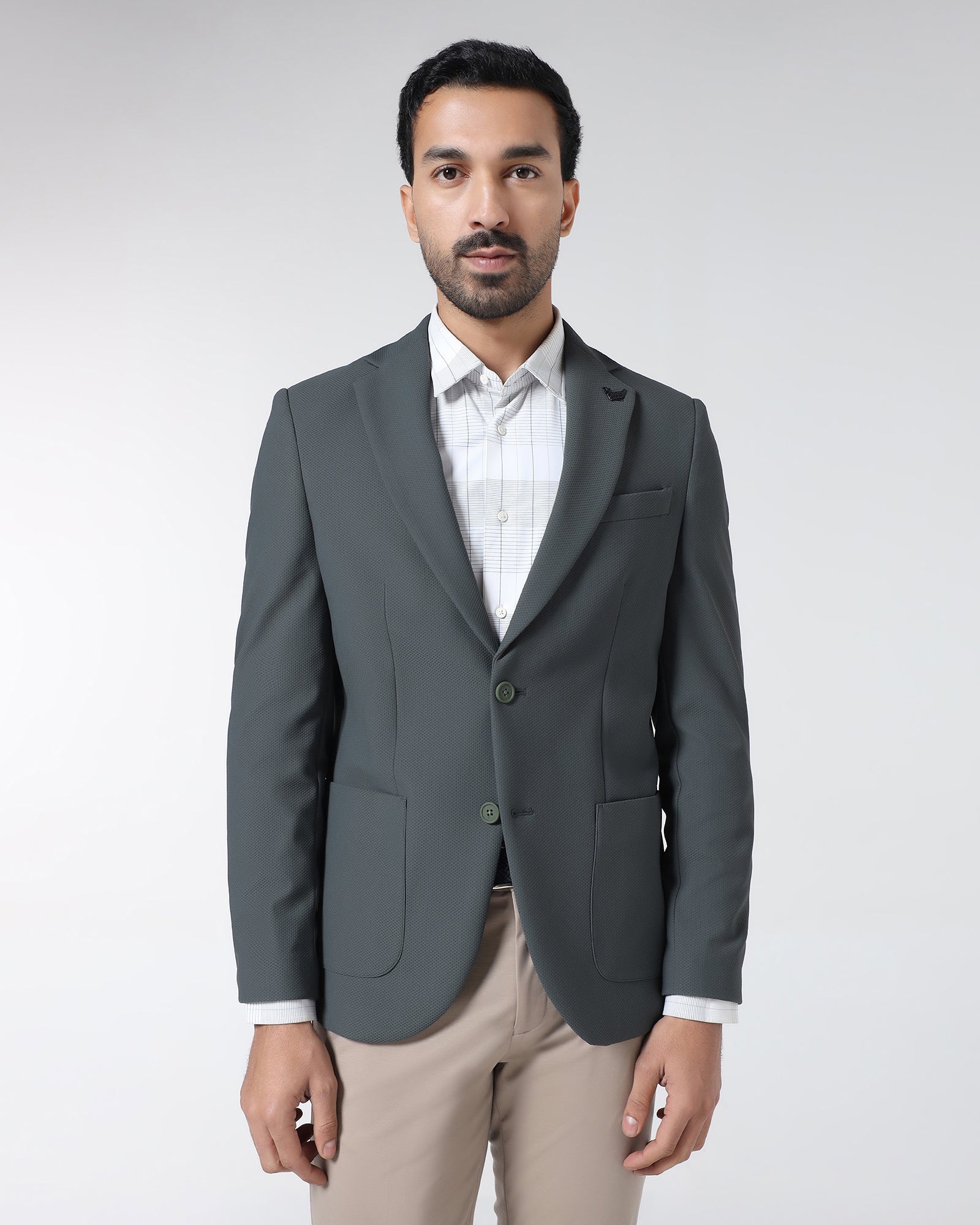 Olive TechPro Textured Blazer - Rodrygo