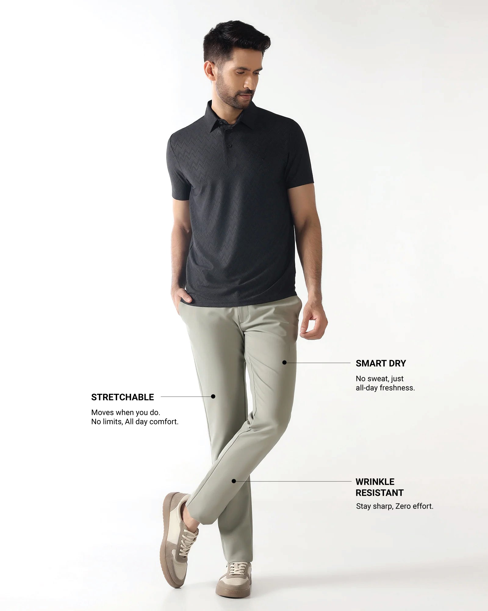 Olive Techpro Textured Khakis - Guss