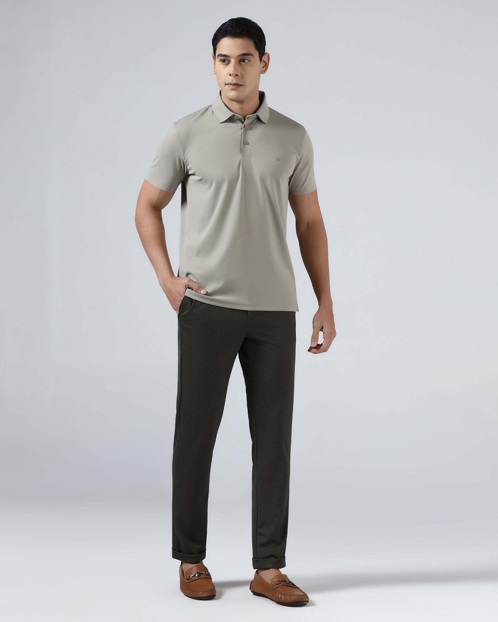 Olive TechPro Textured Trouser - Meteor