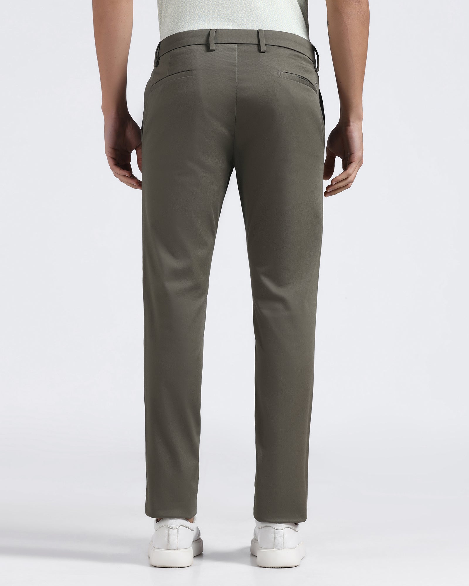 Olive Textured Khakis - Aurea