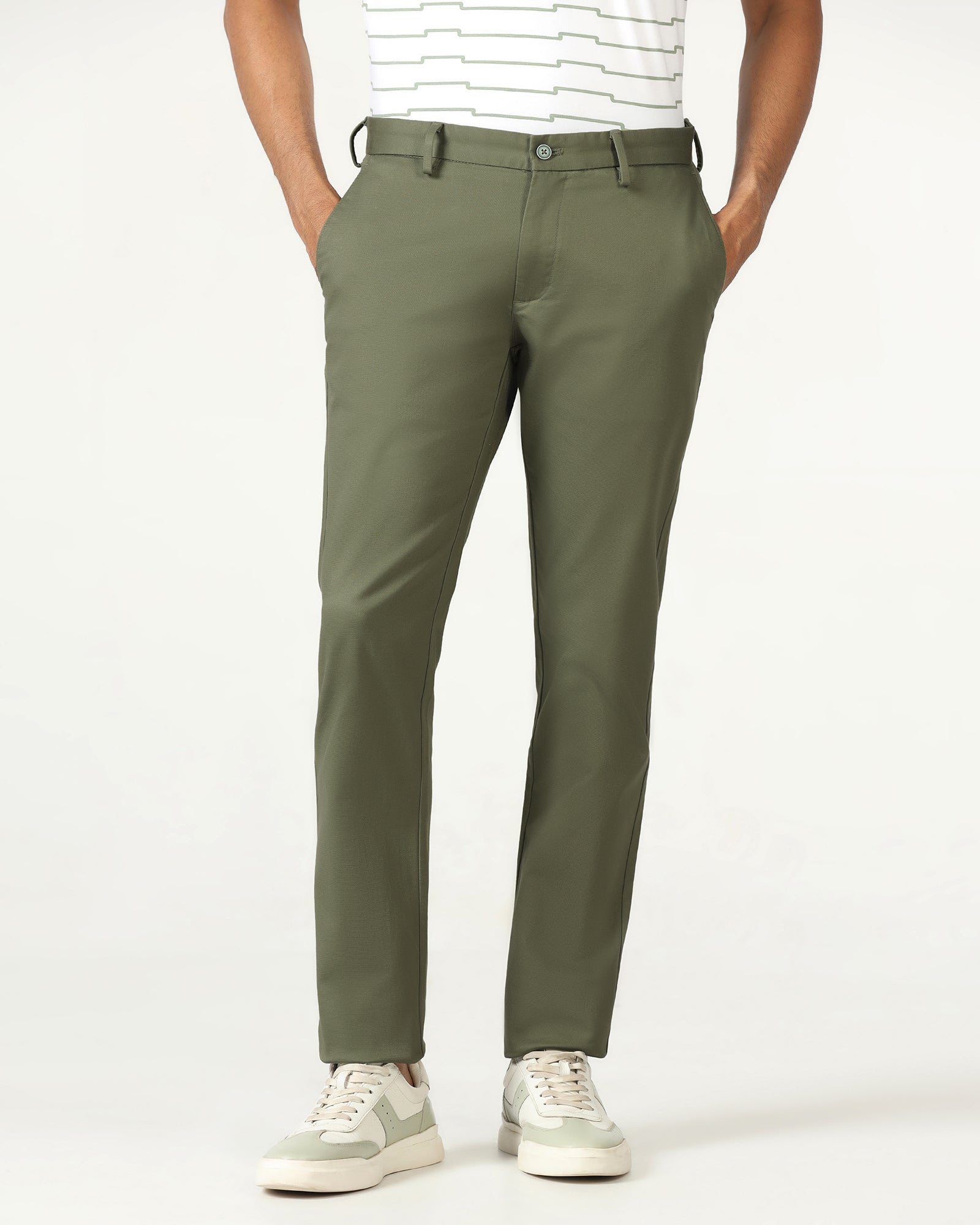 Olive Textured Khakis - Brook