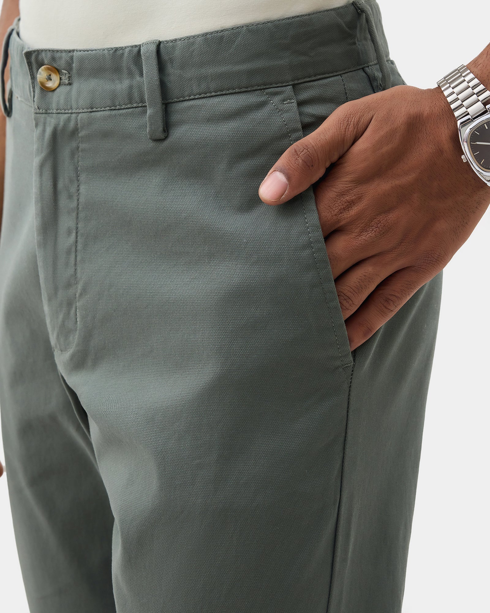 Olive Textured Khakis - Eiger