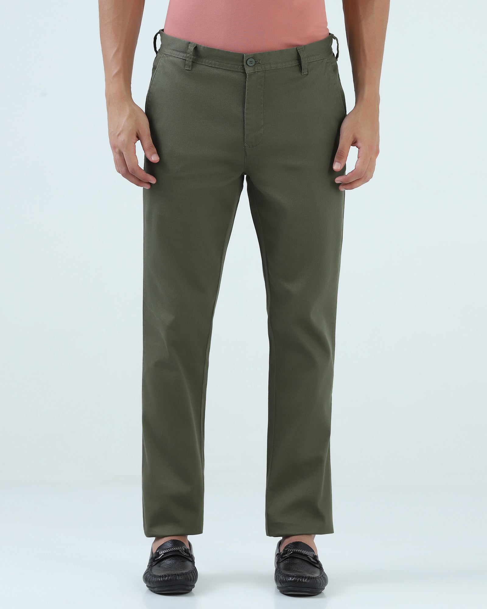 Olive Textured Khakis - Fint