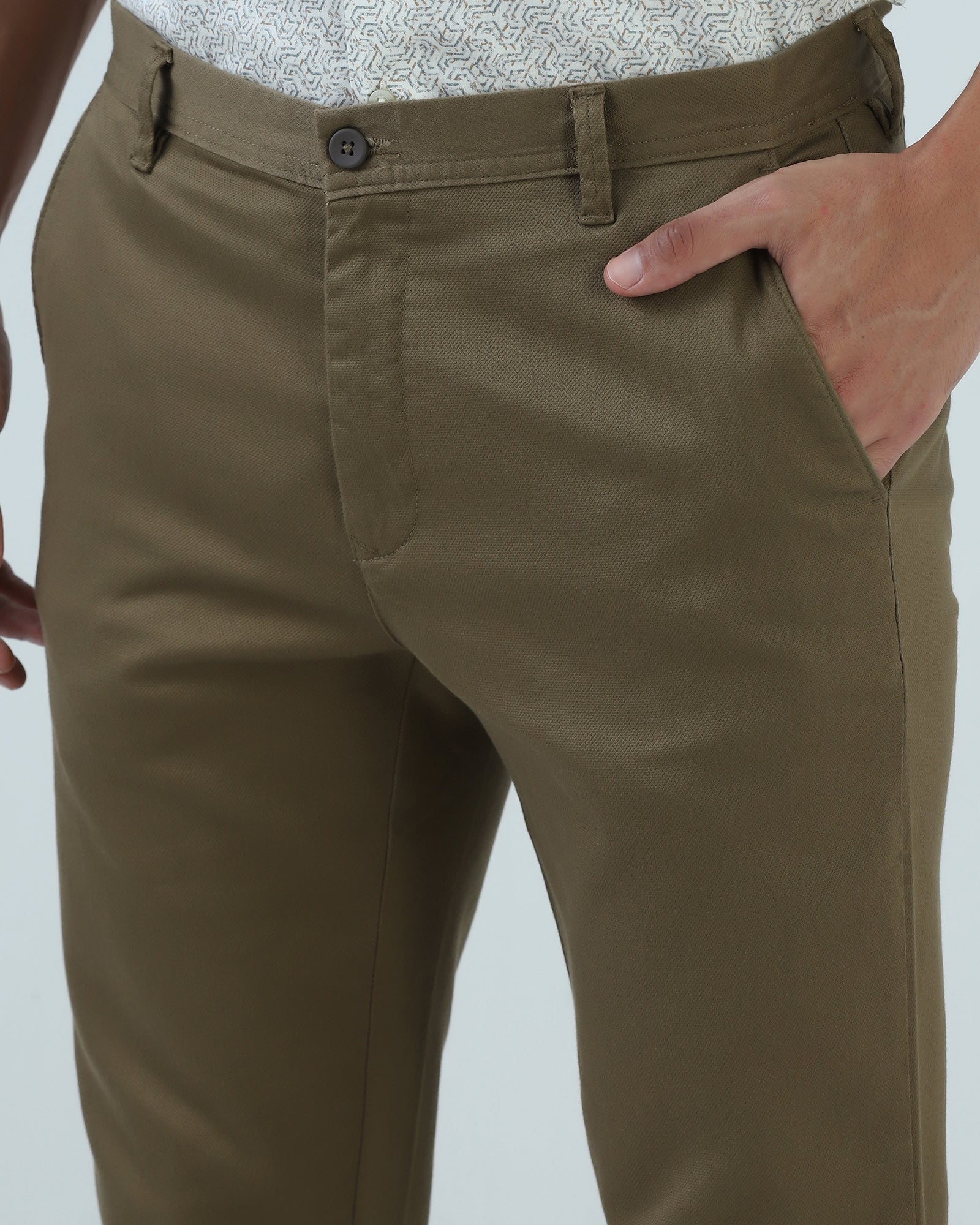 Olive Textured Khakis - Kart