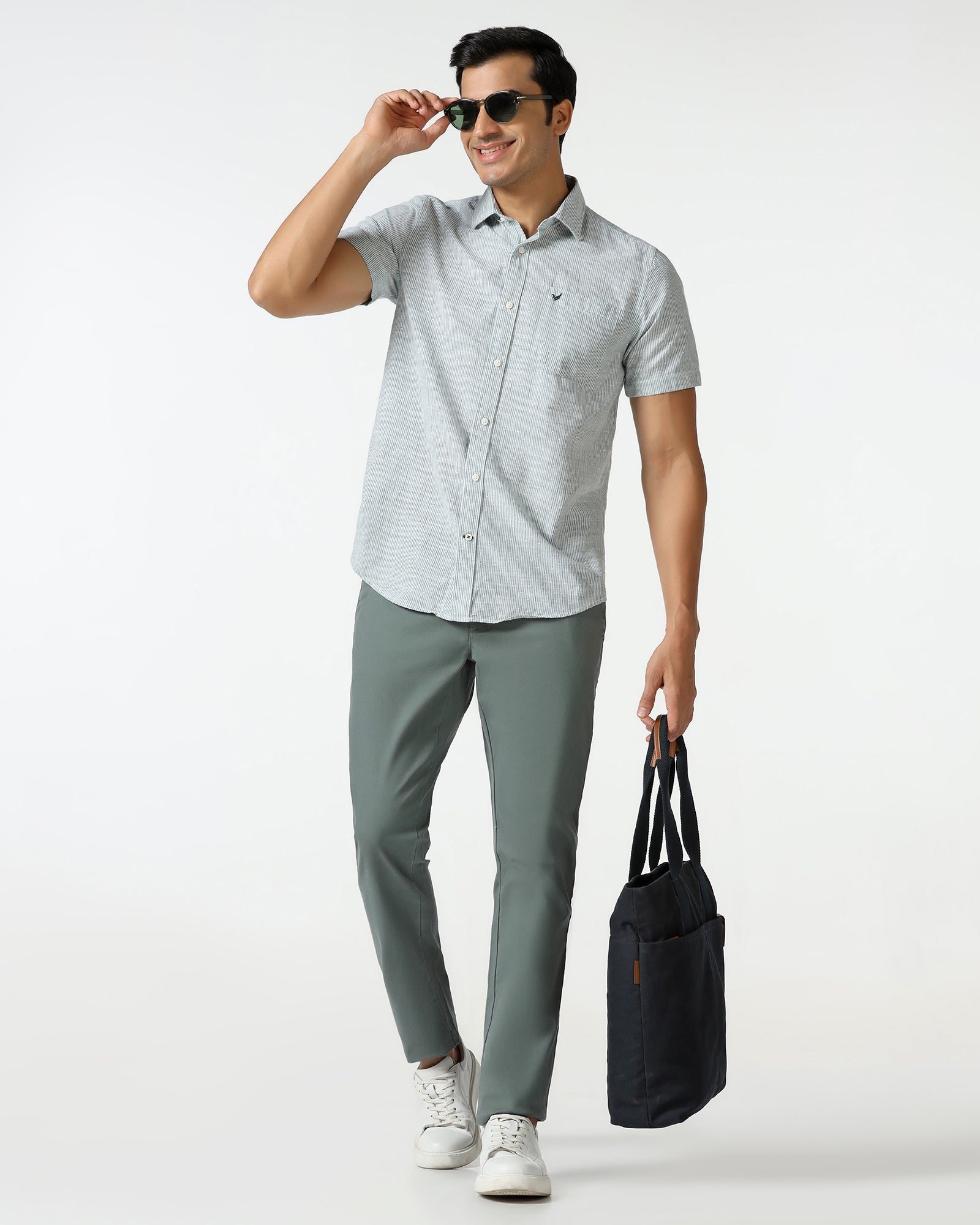 Olive Textured Khakis - Kary
