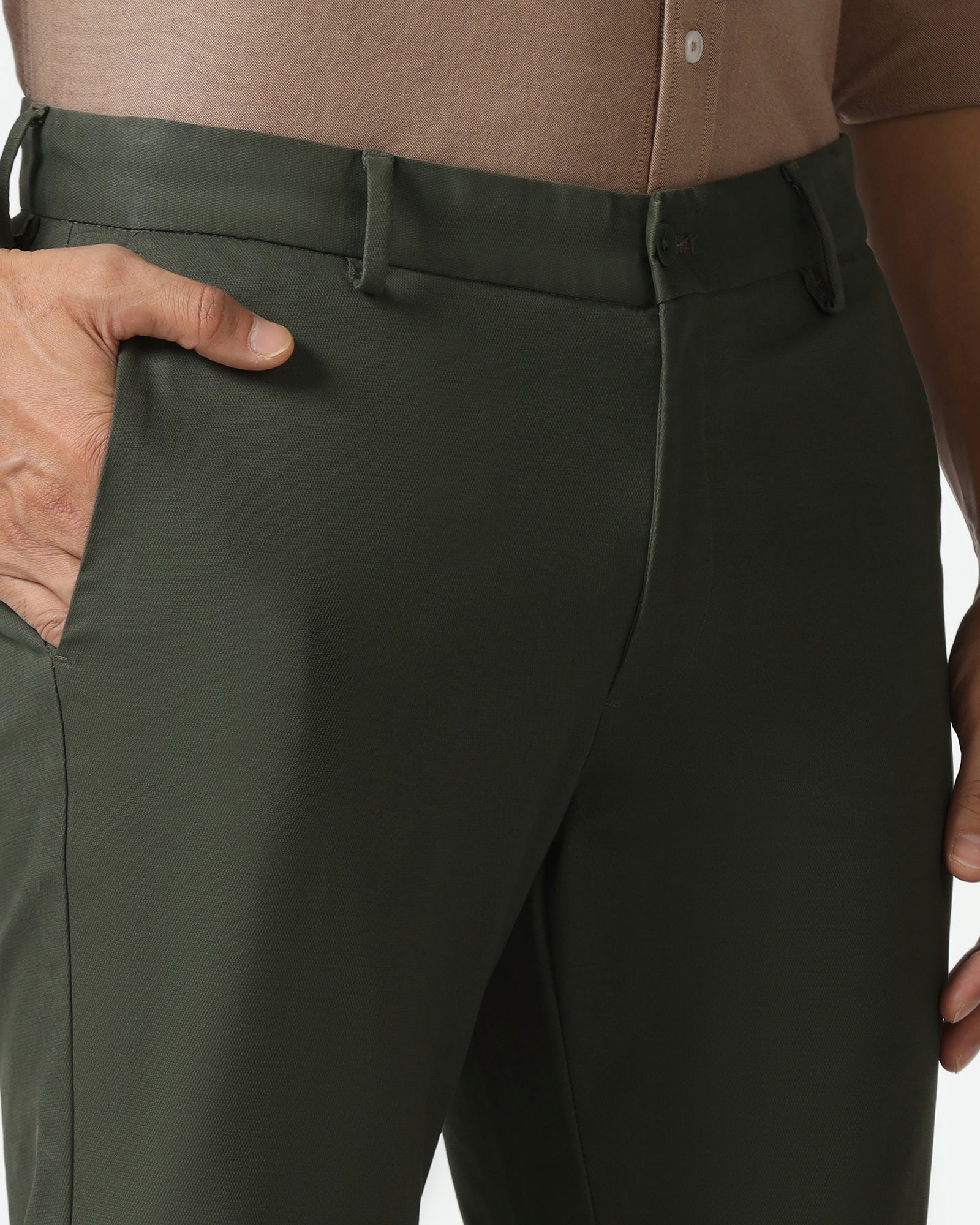 Olive Textured Khakis - Murray