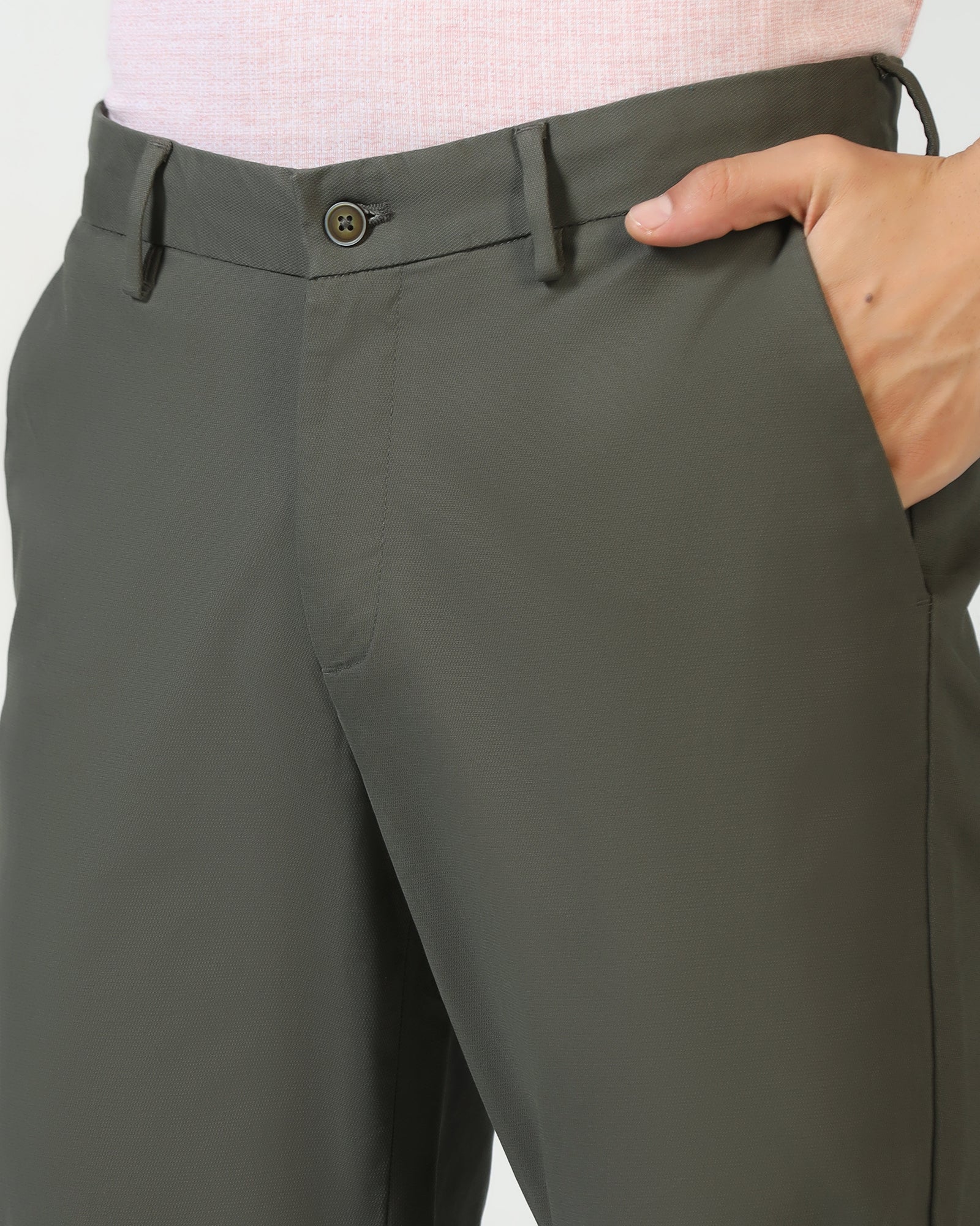 Olive Textured Khakis - Murray